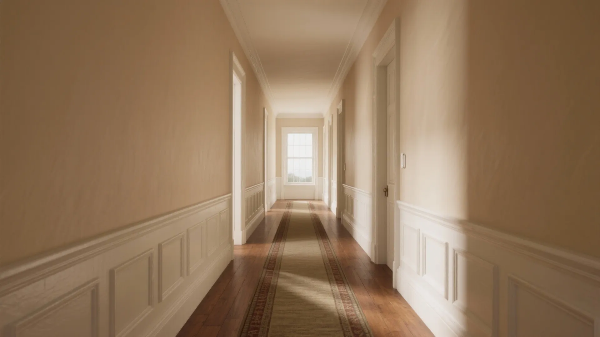 1. Brighten Narrow Hallways with a Continuous Color