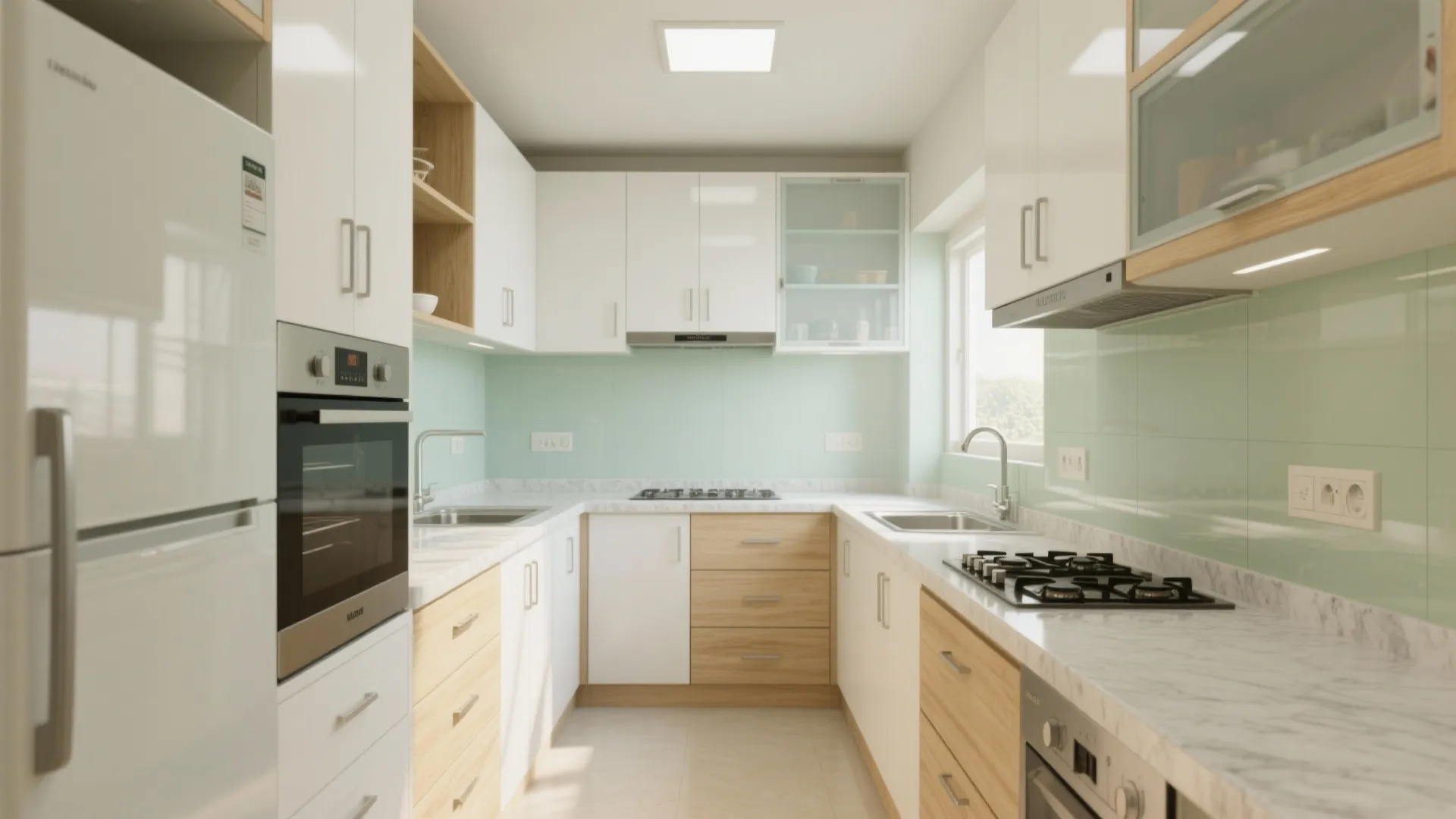 Minimalist kitchen storage that stays bright