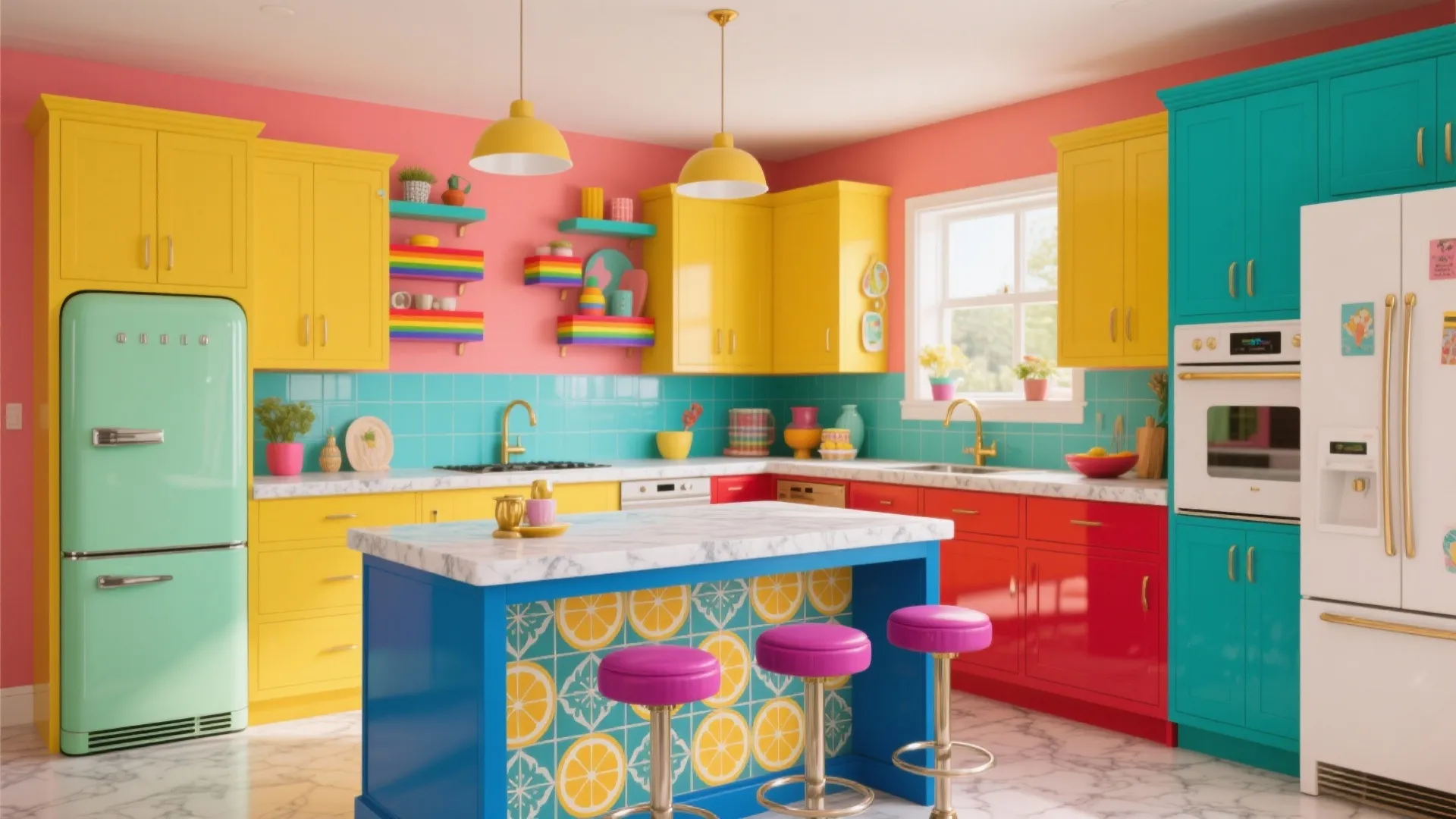 10 Bright Color Kitchen Ideas You'll Love: My personal take on making kitchens vibrant, functional, and full of personality