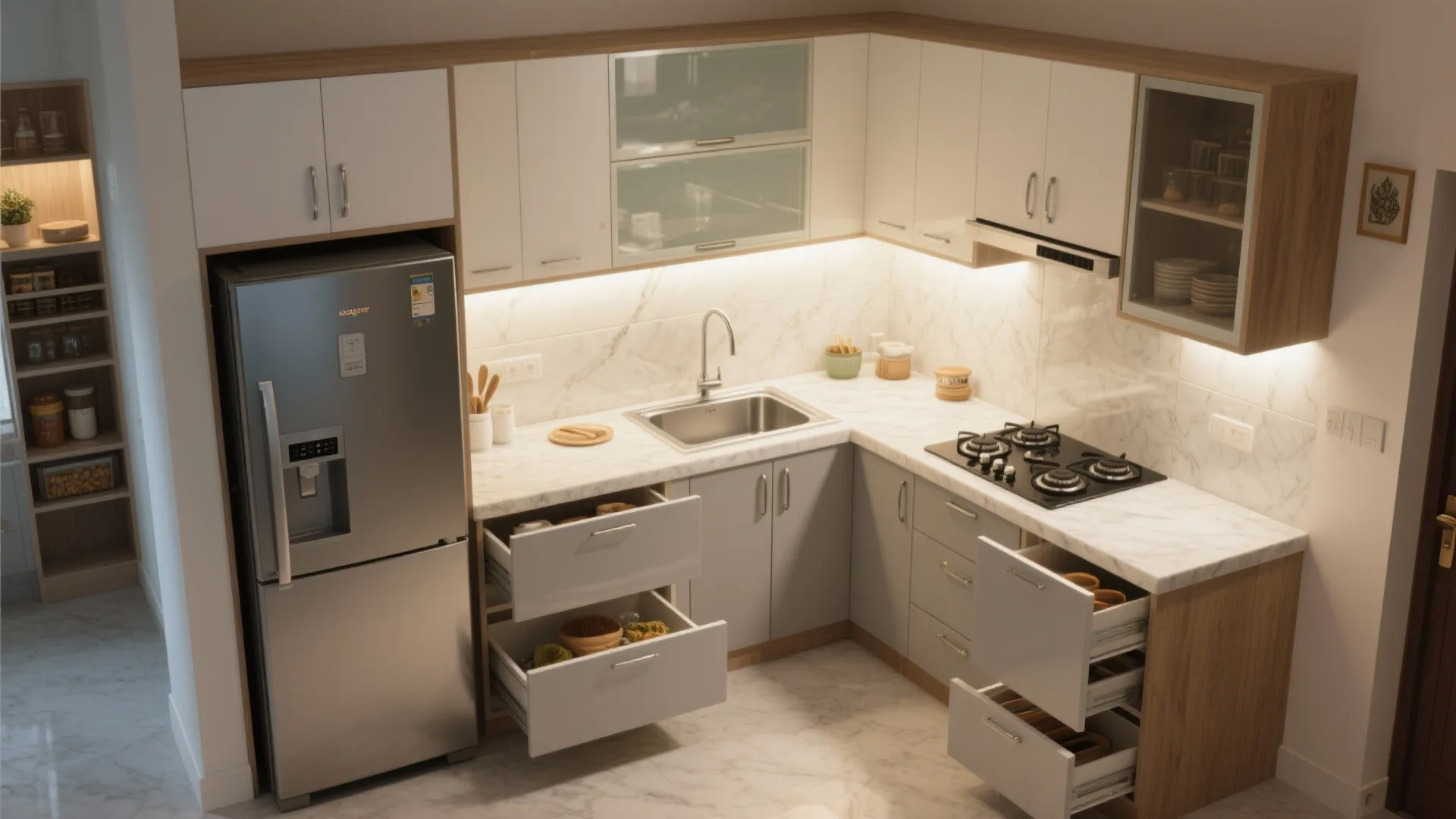 The Parallel or L-Shaped Kitchen That Flows (and Stays Bright)