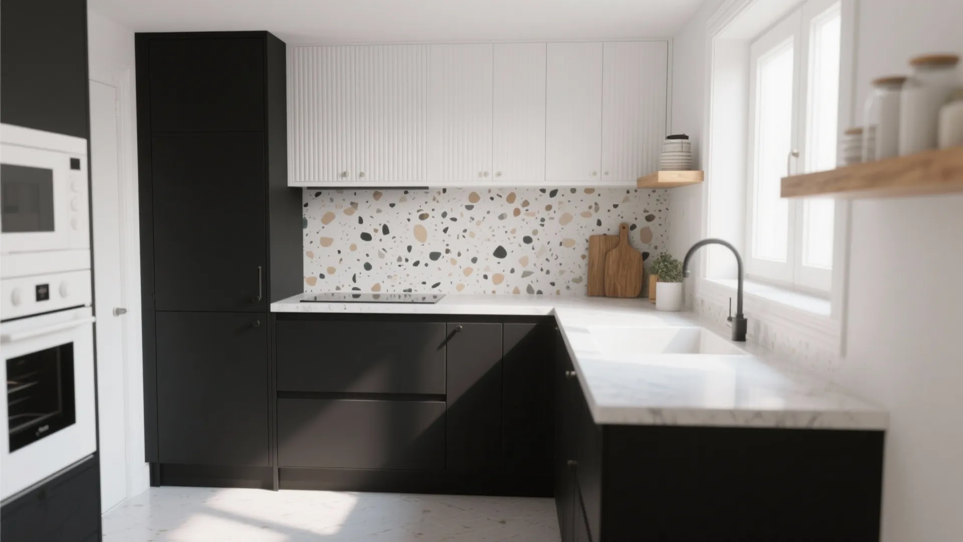 1. Bright monochrome with a punch of texture