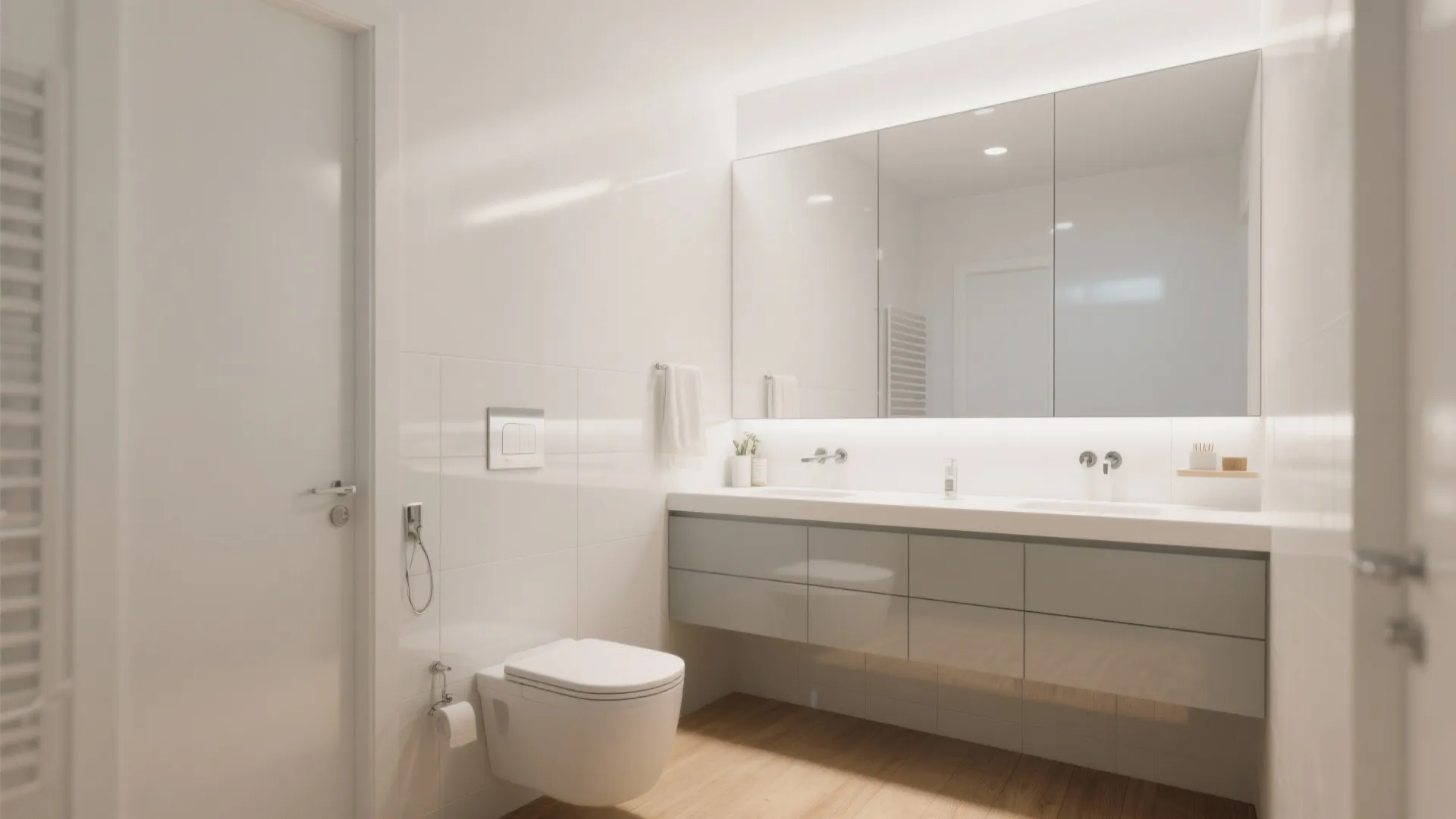 1. Light, bright surfaces to enlarge the room