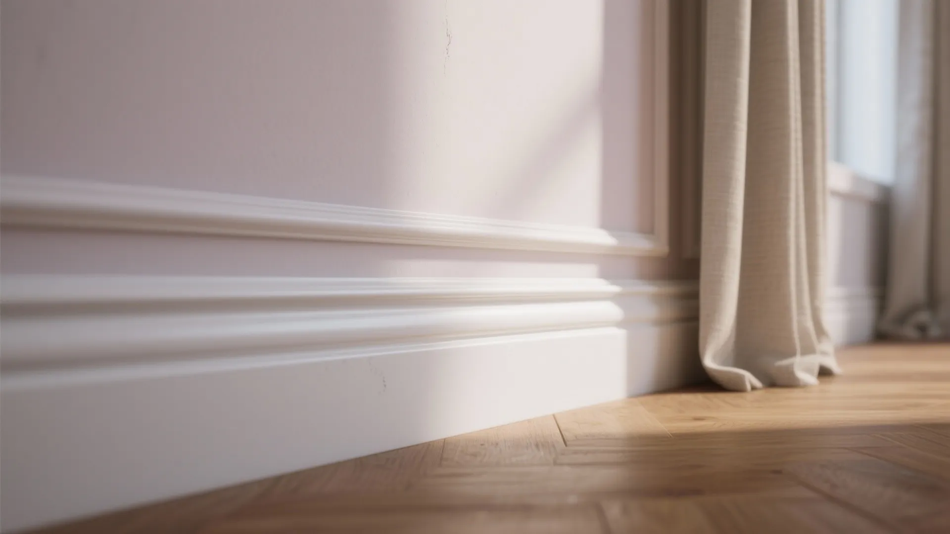 2. Bright Trim, Light Walls