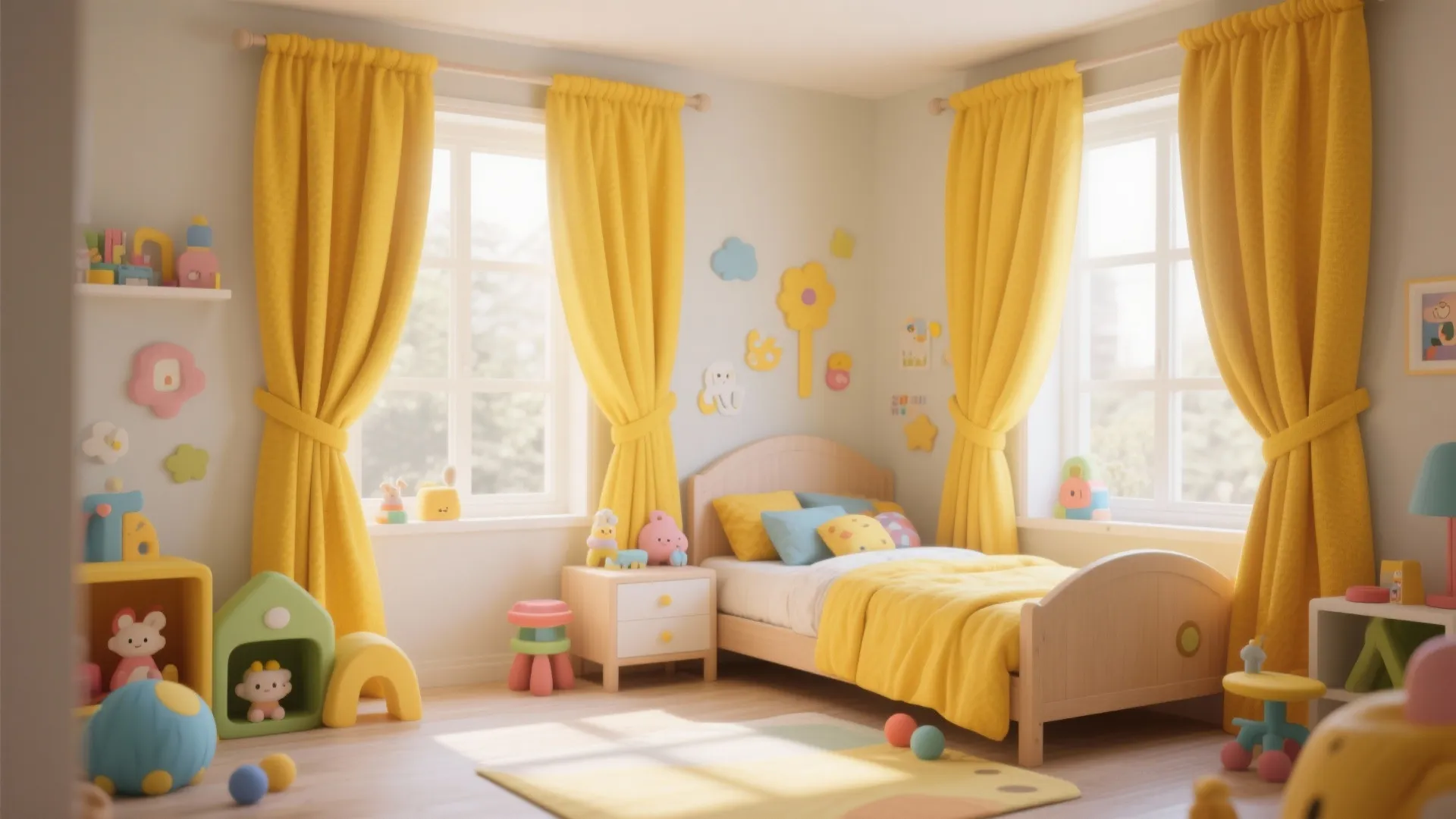 Bright Color Pop Curtains