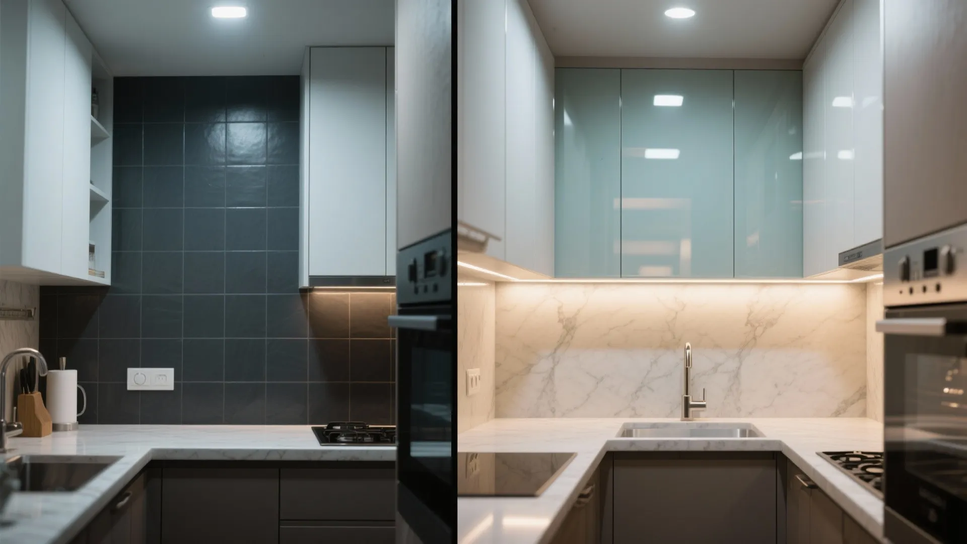 Reflective Surfaces and a Glass Backsplash