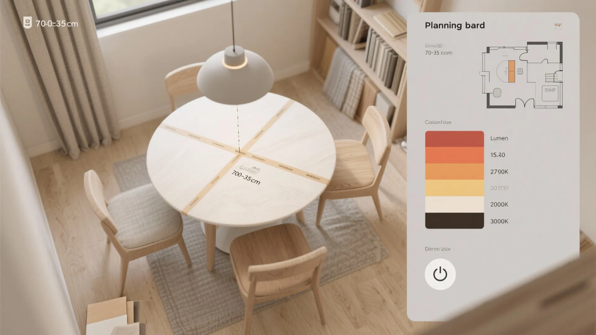 How I choose brightness, color temperature, and height