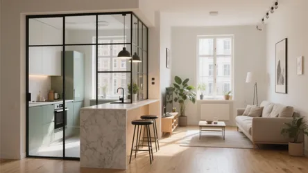 5 Ways Separate Kitchen and Living Room in Small Apartment