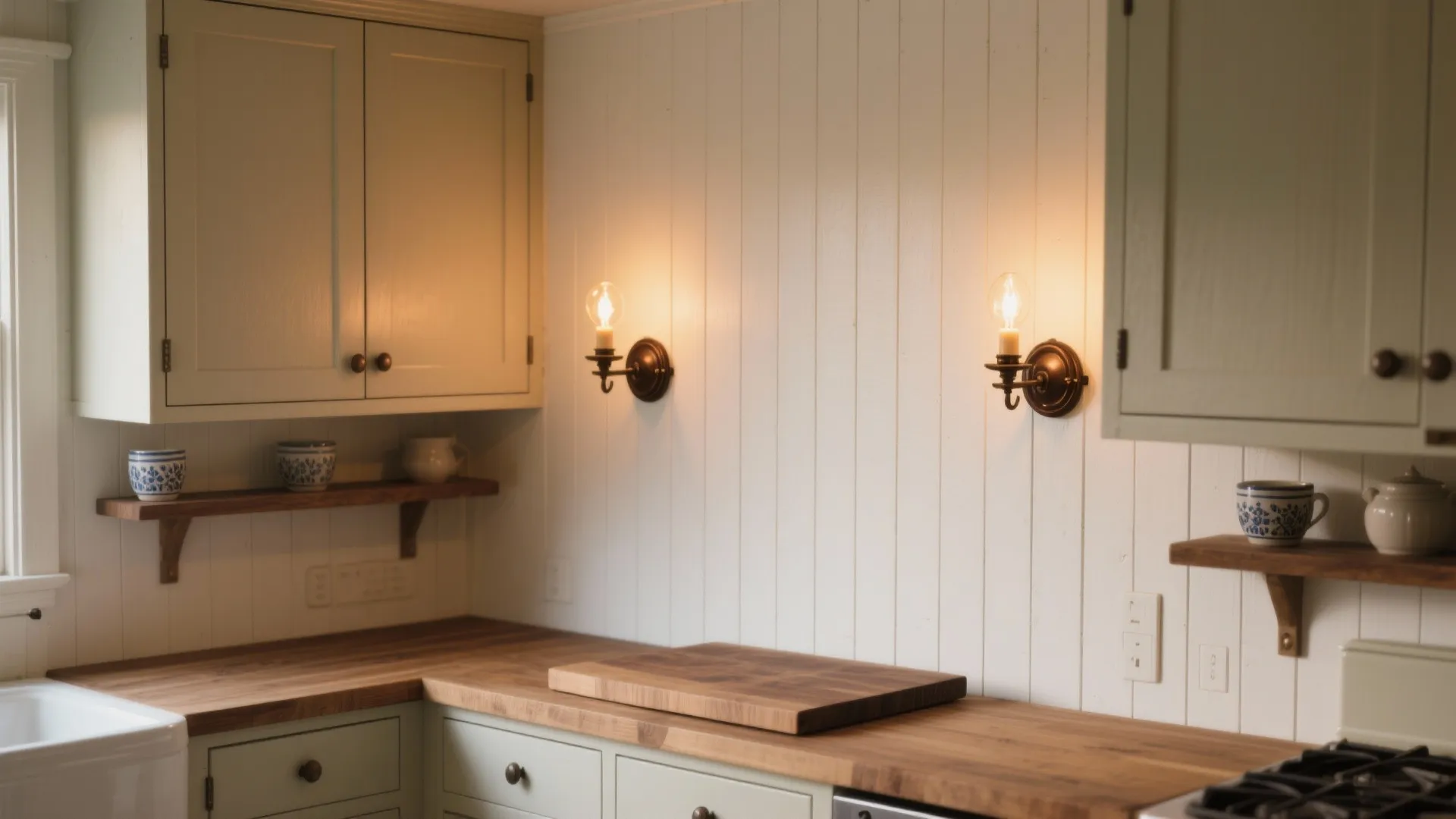 Oil-rubbed bronze with beadboard for cottage charm