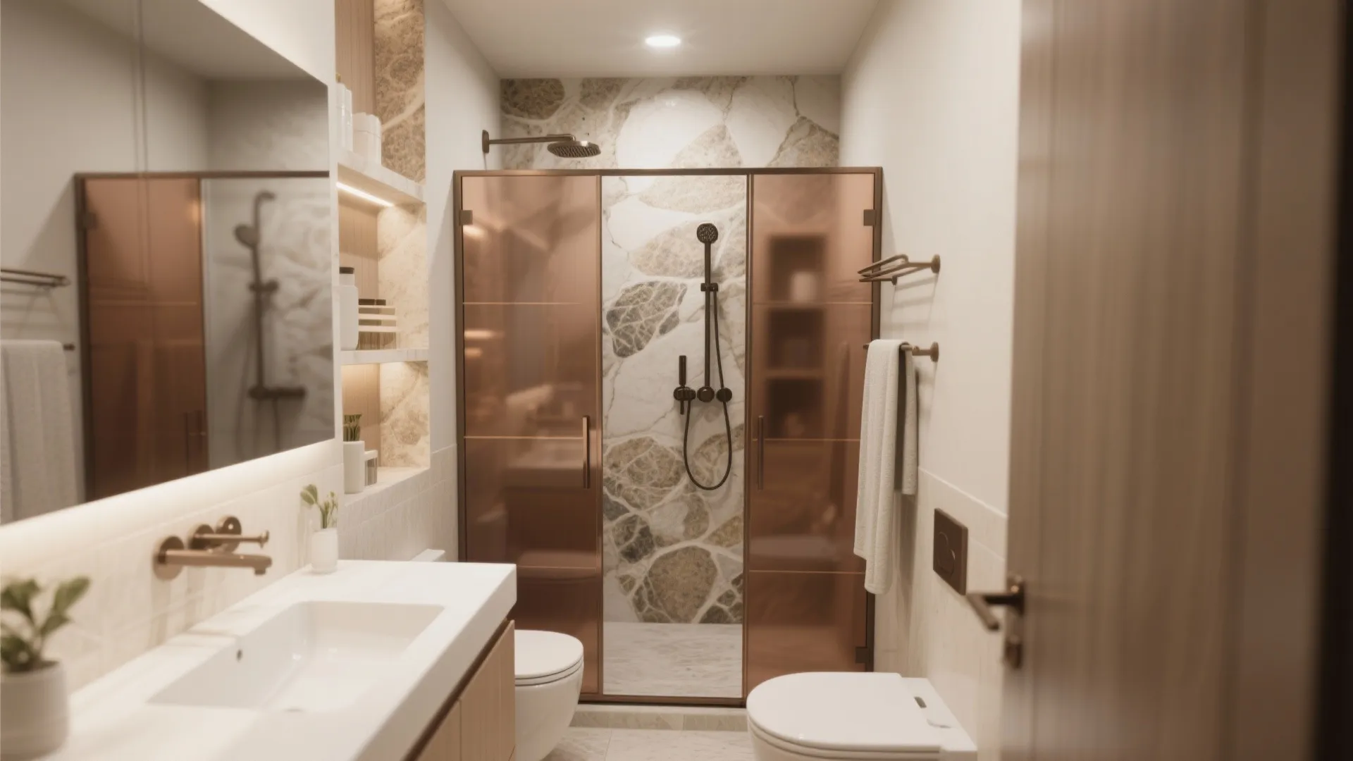 5. Coloured Glass Shower Panels