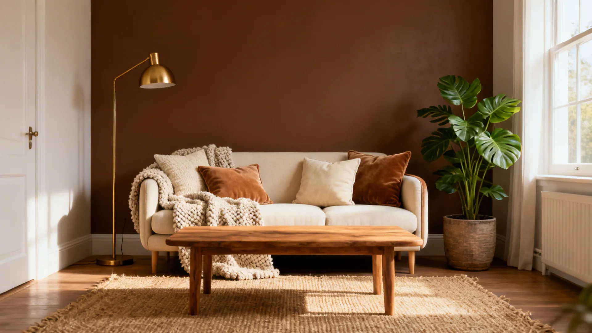 5 Living Room Ideas with Brown Accent Wall