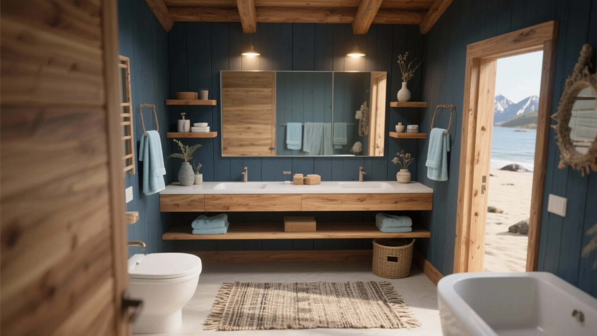 5 Brown and Blue Bathroom Ideas