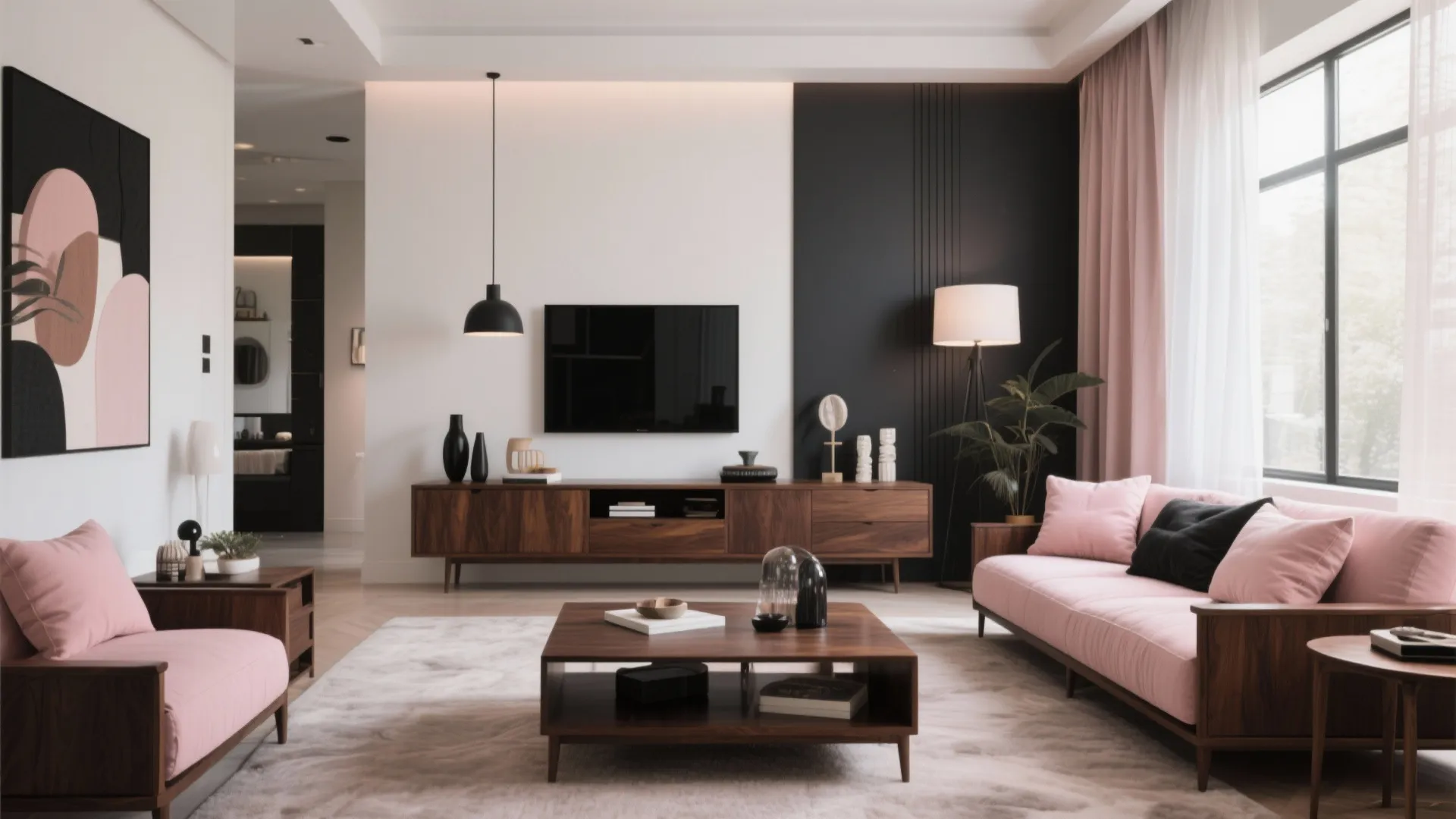 9. Brown with Soft Blush Accents