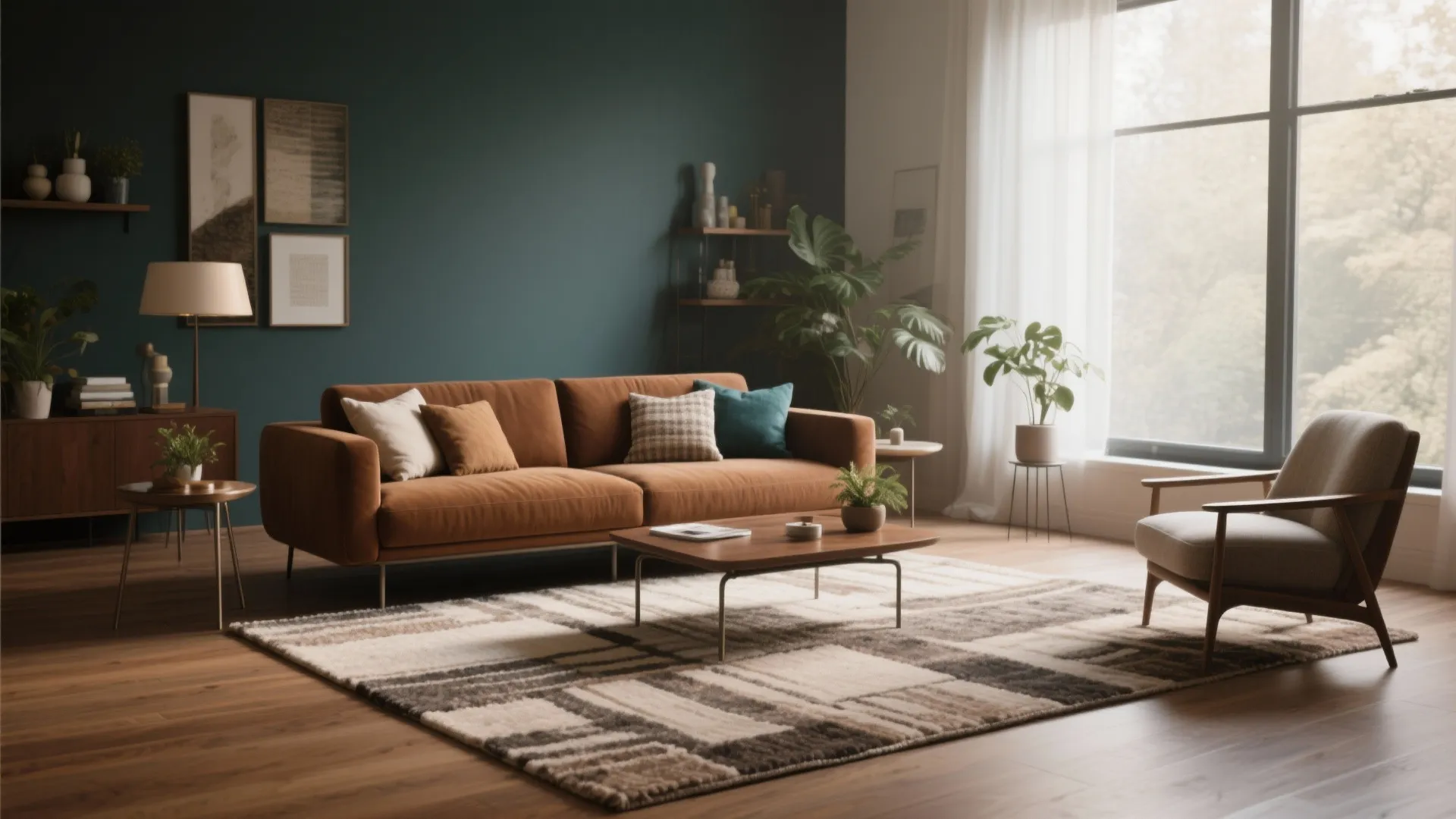 5 Living Room Rug Ideas for Brown Couches