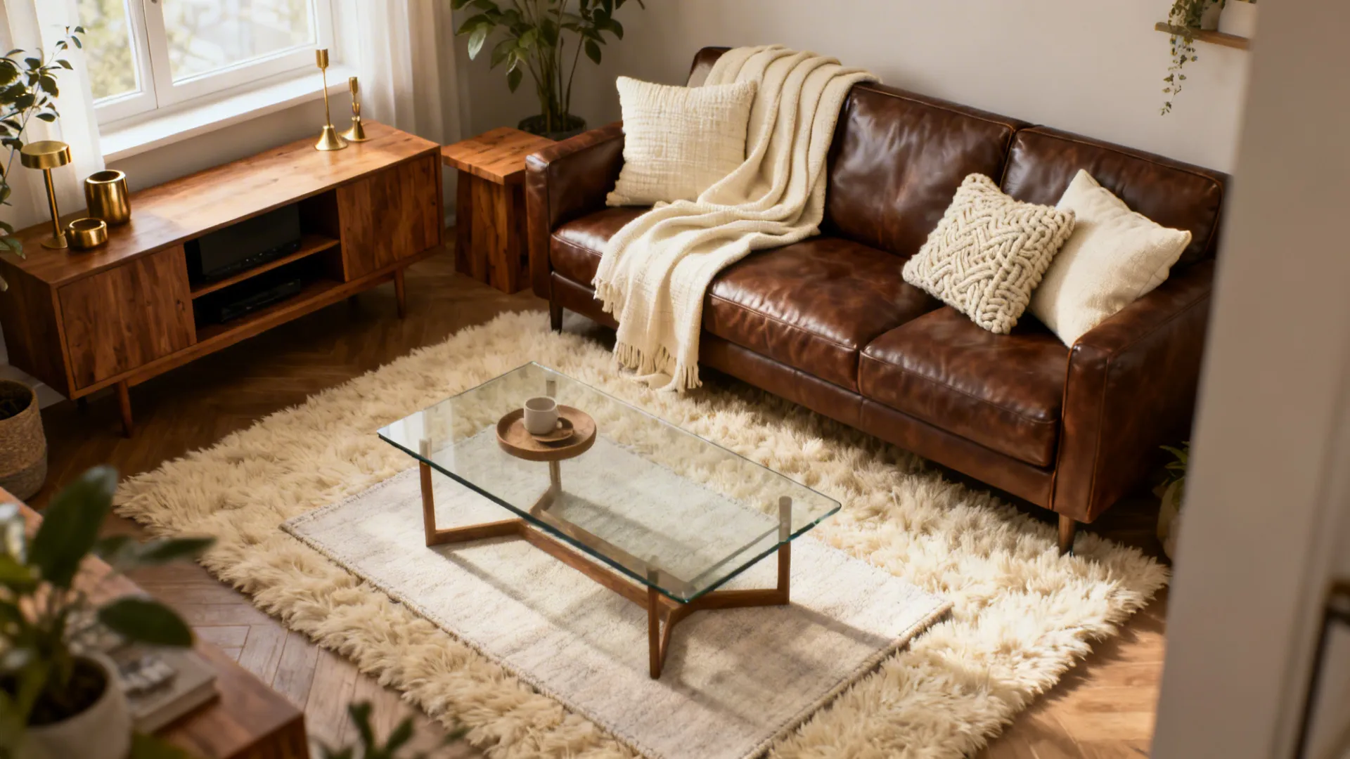 5 Cozy Living Room Ideas with Brown and Cream