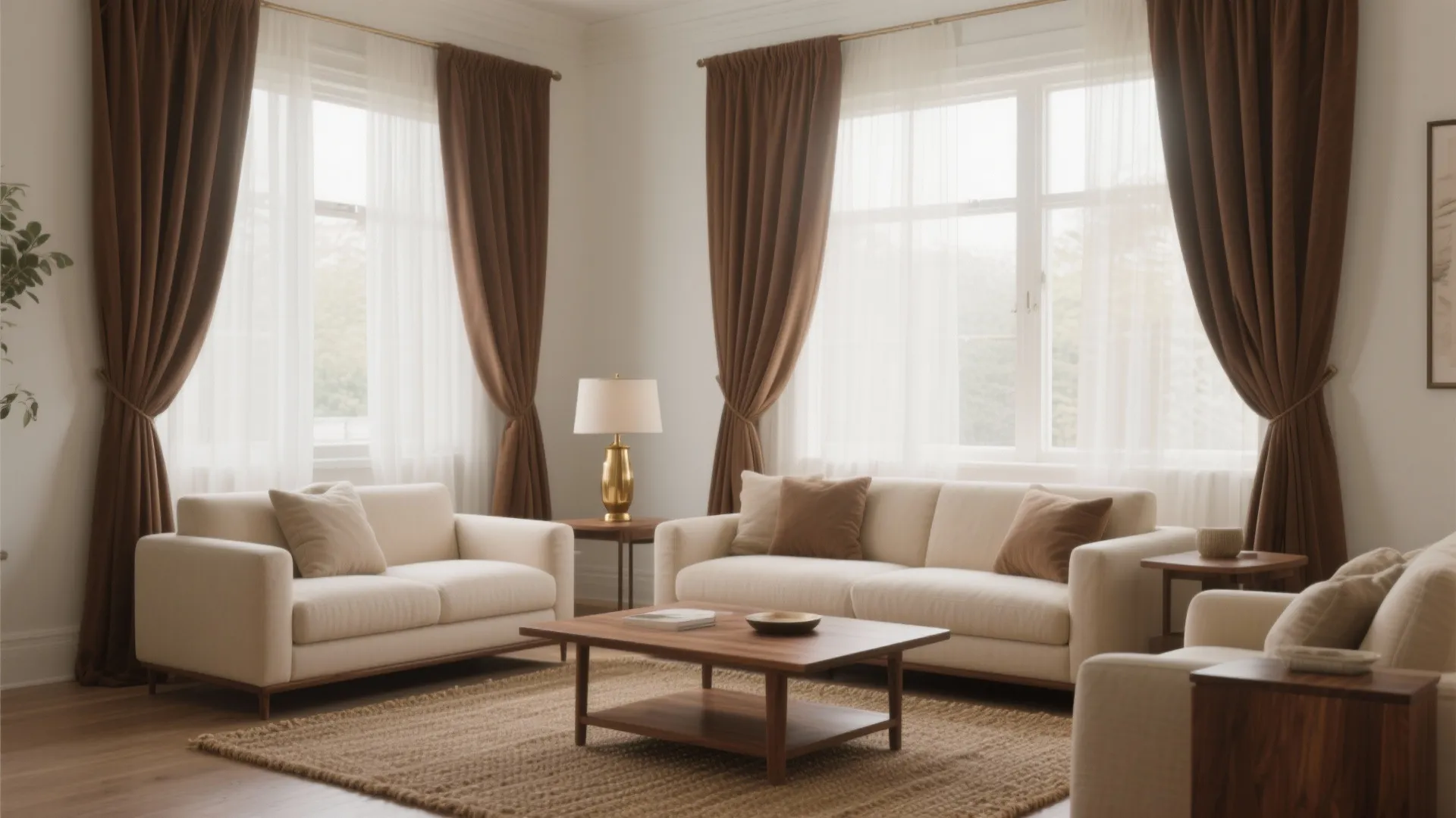Living Room Brown Curtains: Style Meets Comfort: 1 Minute to Warm Up Your Space: Fast-Track Guide to Brown Living Room Curtains