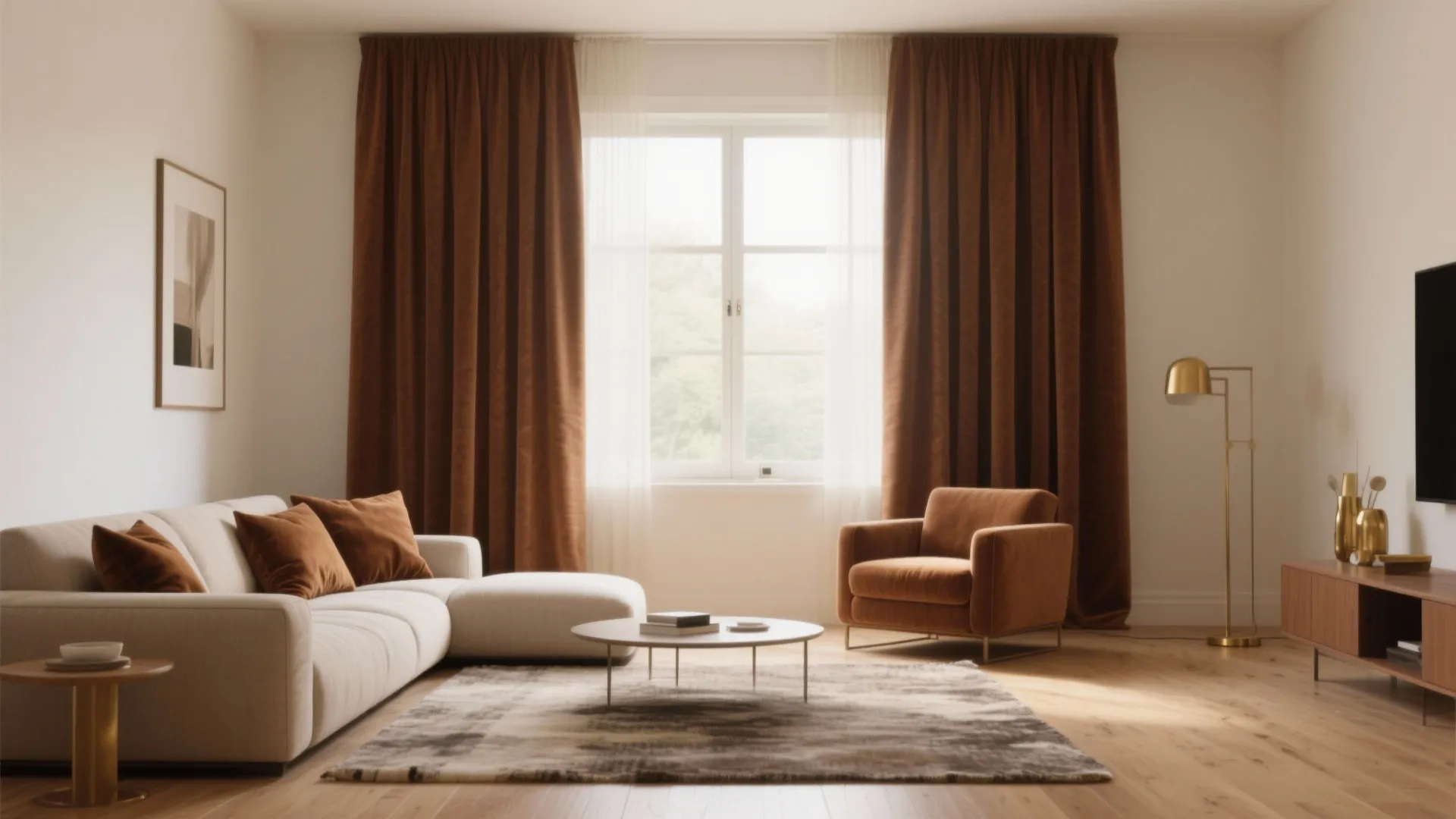 Living Room Brown Curtains: Warmth and Elegance for Every Space: Fast-Track Guide to Styling Your Space with Brown Curtains in 1 Minute