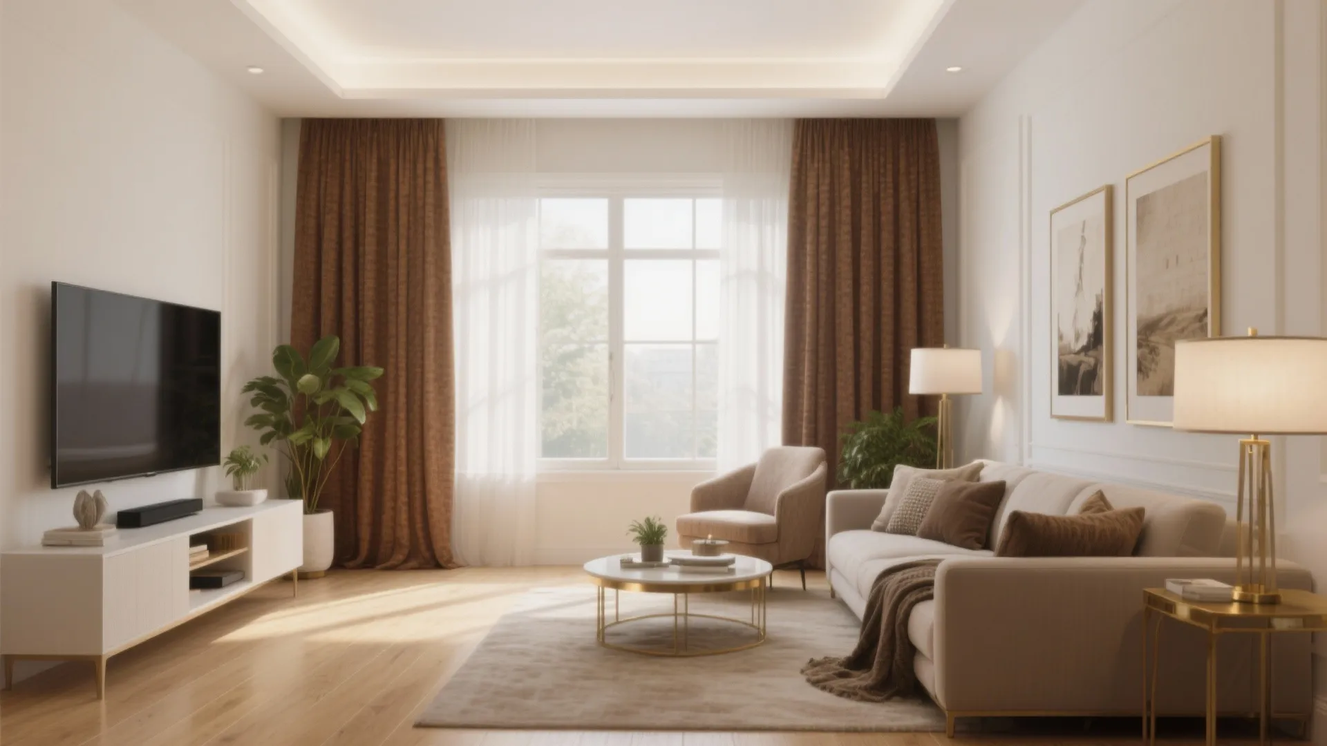 Living Room Brown Curtains: Style and Warmth Unveiled: 1 Minute to Cozy Up Your Living Room with Brown Curtains Ideas
