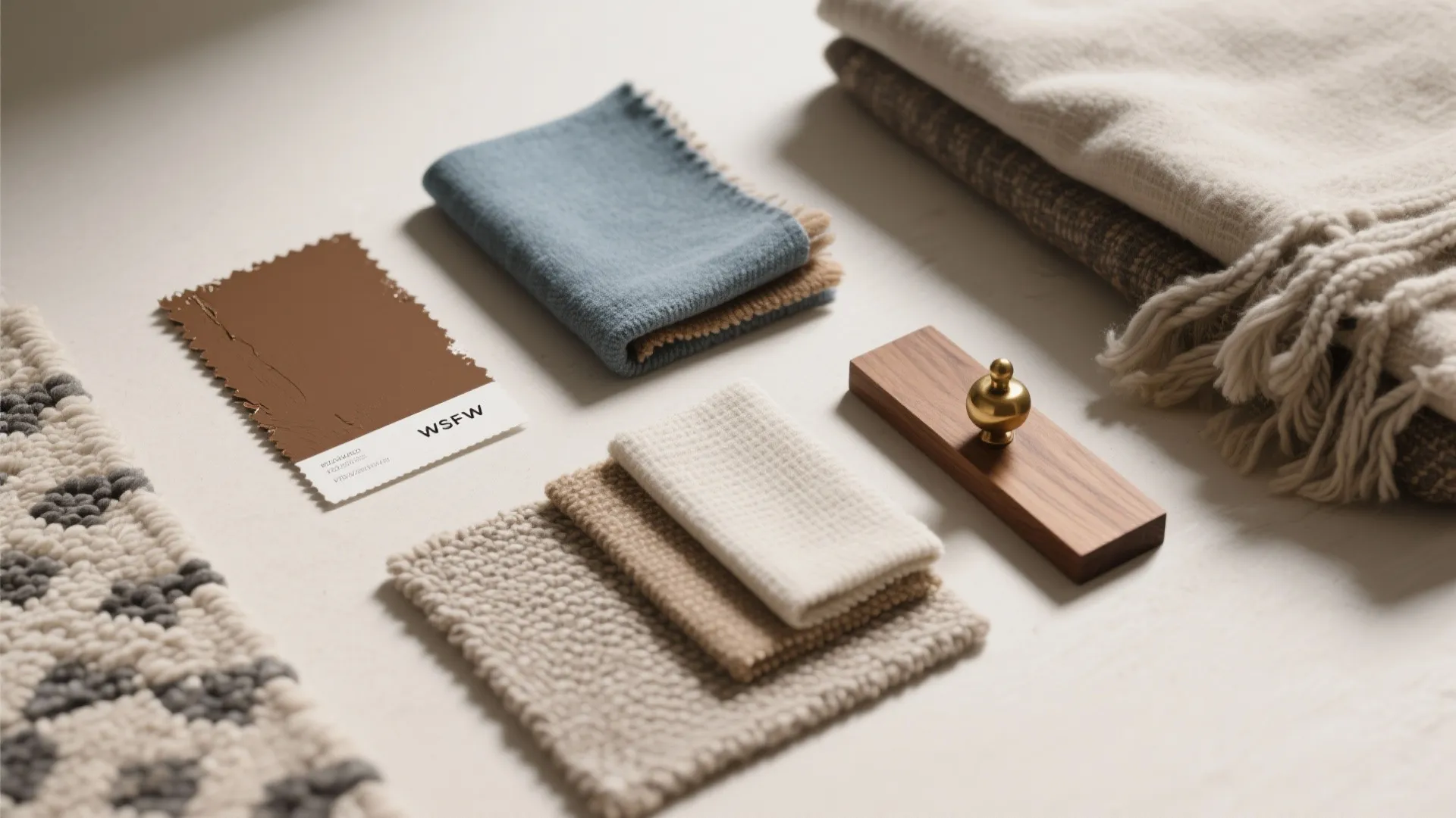 3. Brown + Dusty Blue for Calm Contrast