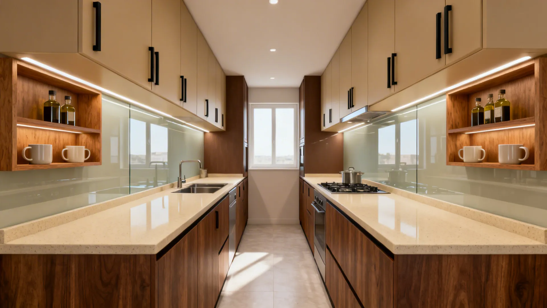 5 Brown Parallel Modular Kitchen Ideas That Work: My field-tested take on brown color parallel platform modular kitchen designs for small homes