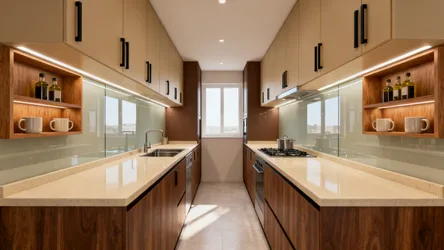 5 Brown Parallel Modular Kitchen Ideas That Work
