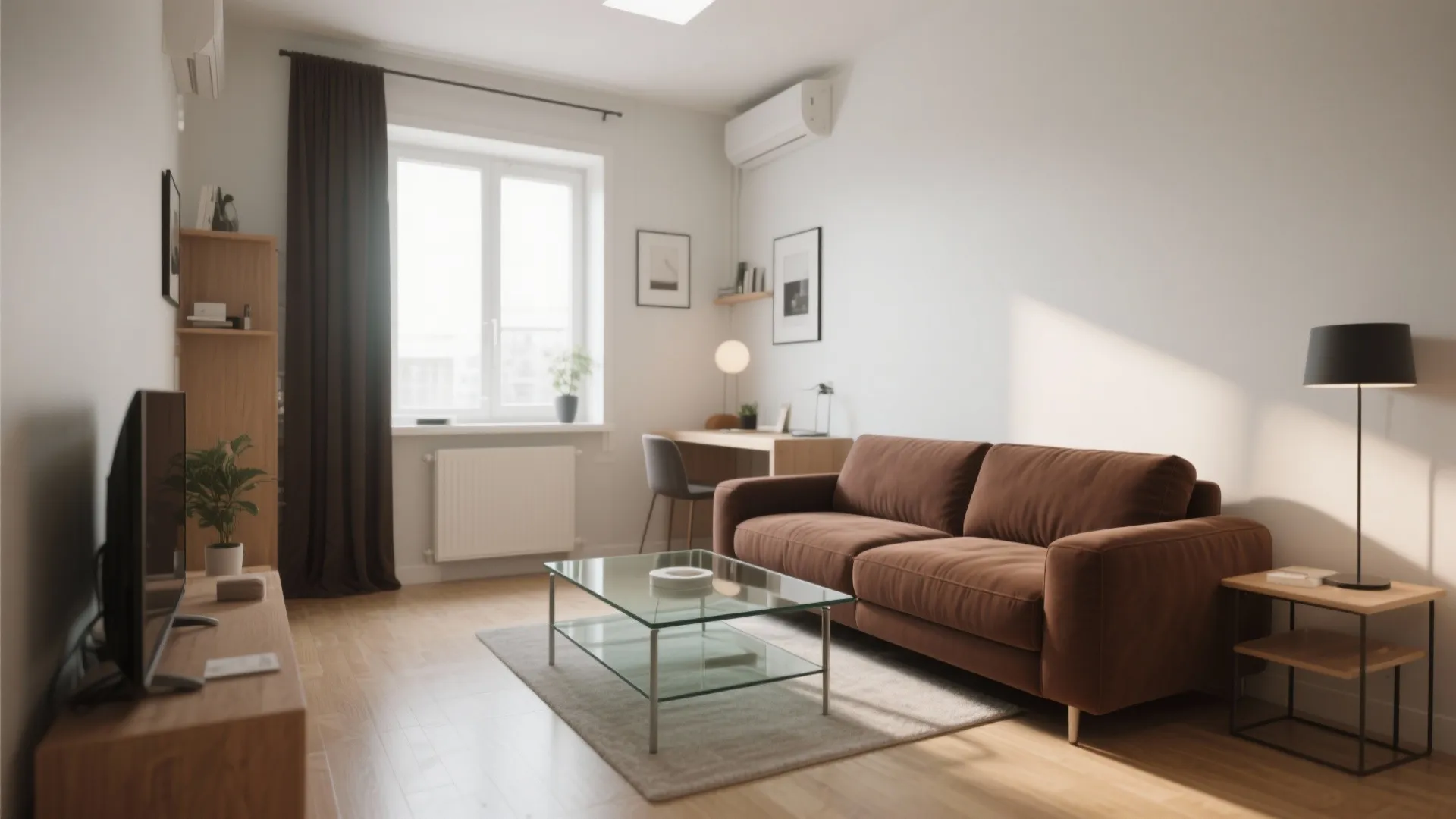 5. Glass Coffee Table to Open Up Space