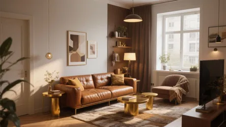 10 Brown and Gold Living Room Ideas
