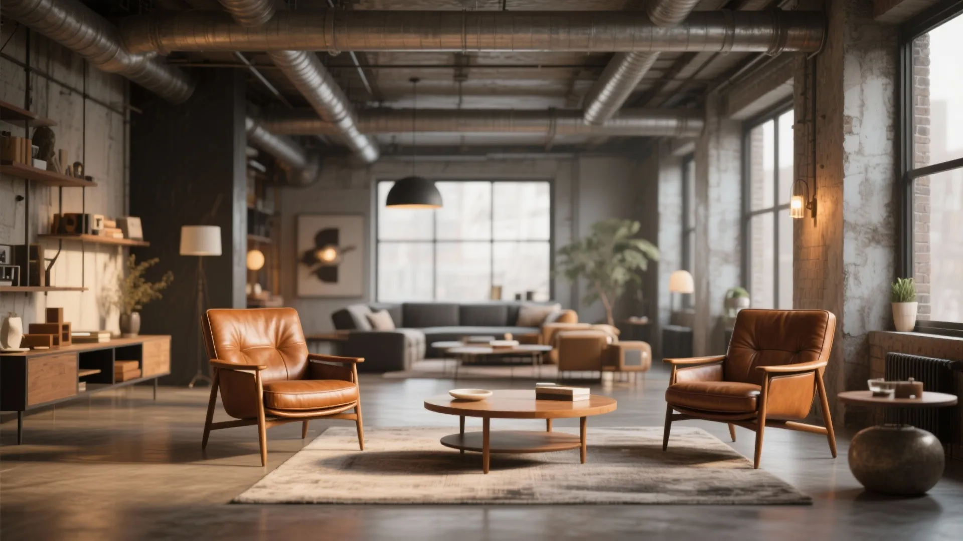 9. Brown Leather Armchairs as Accents