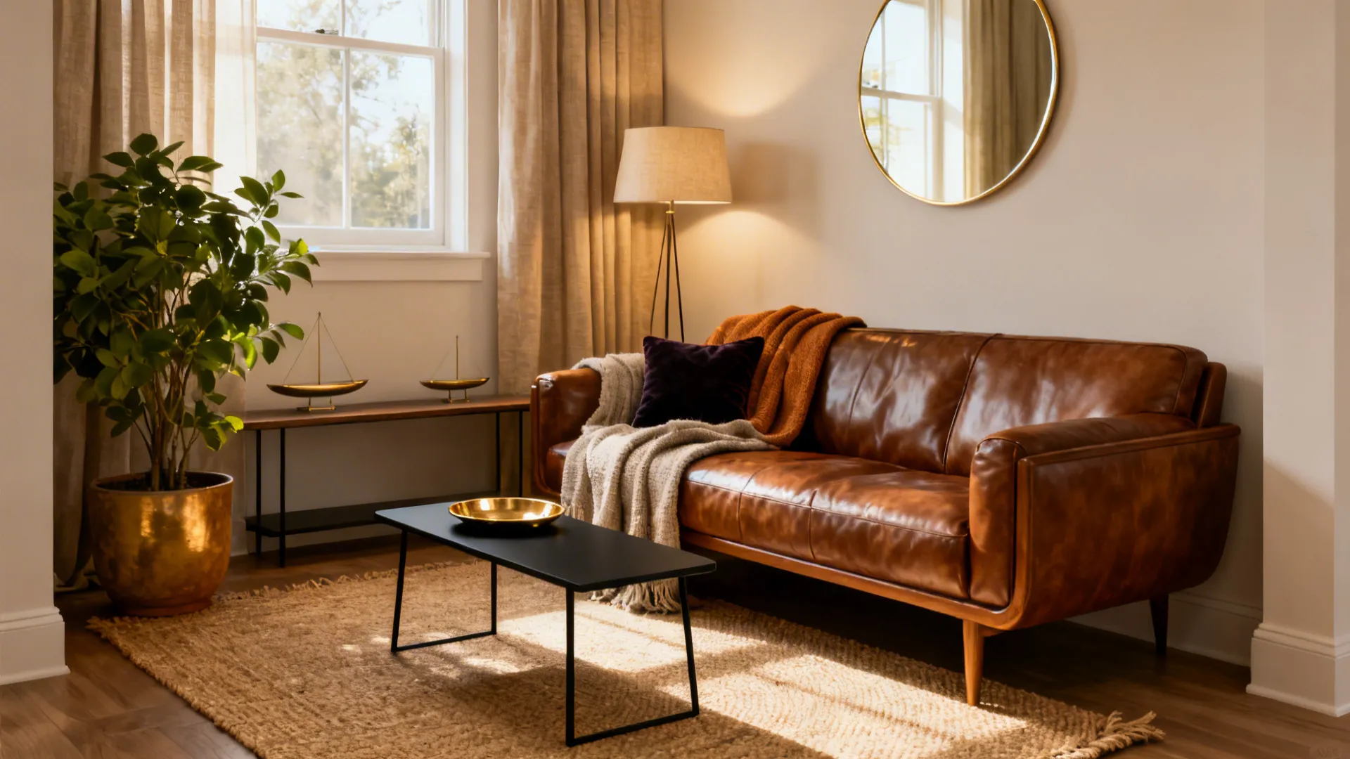 5 Cozy Living Room Ideas with a Brown Leather Couch