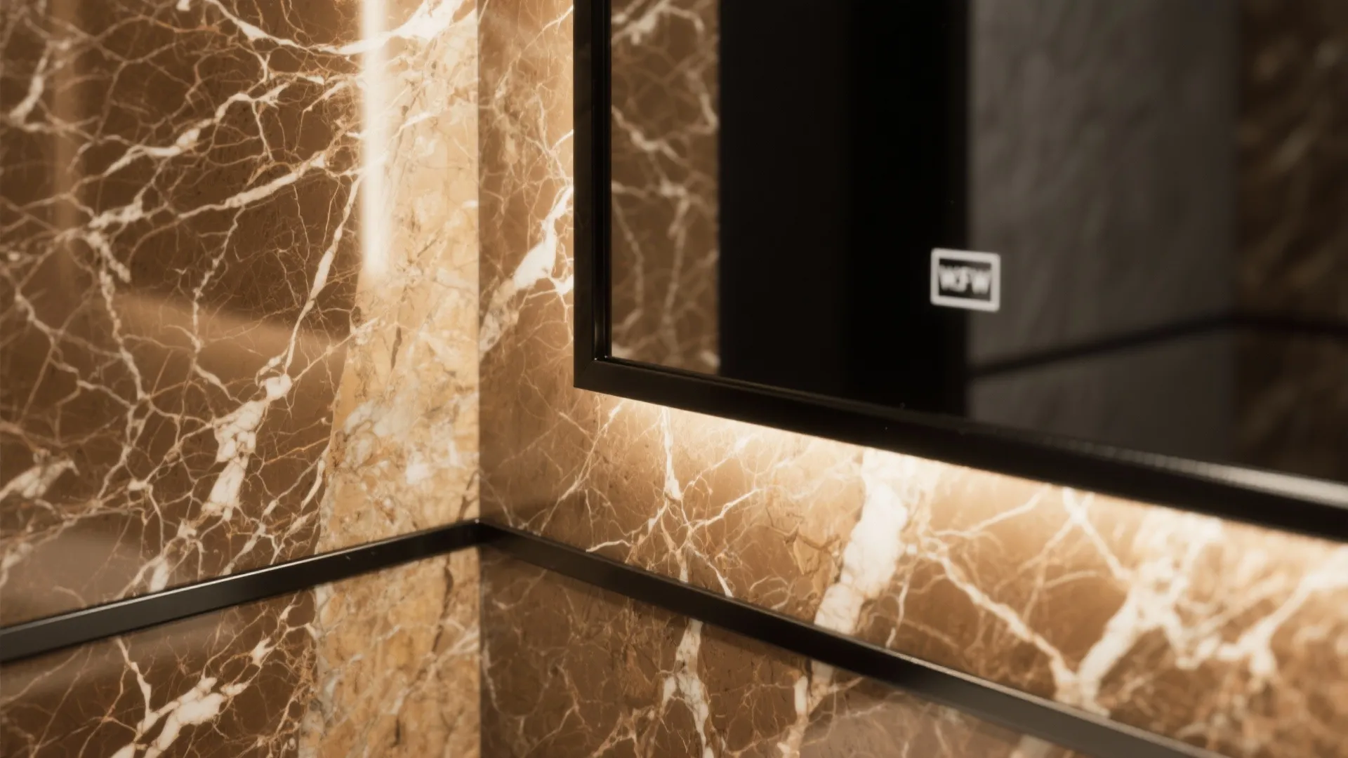 2. Brown Marble with Black Trim