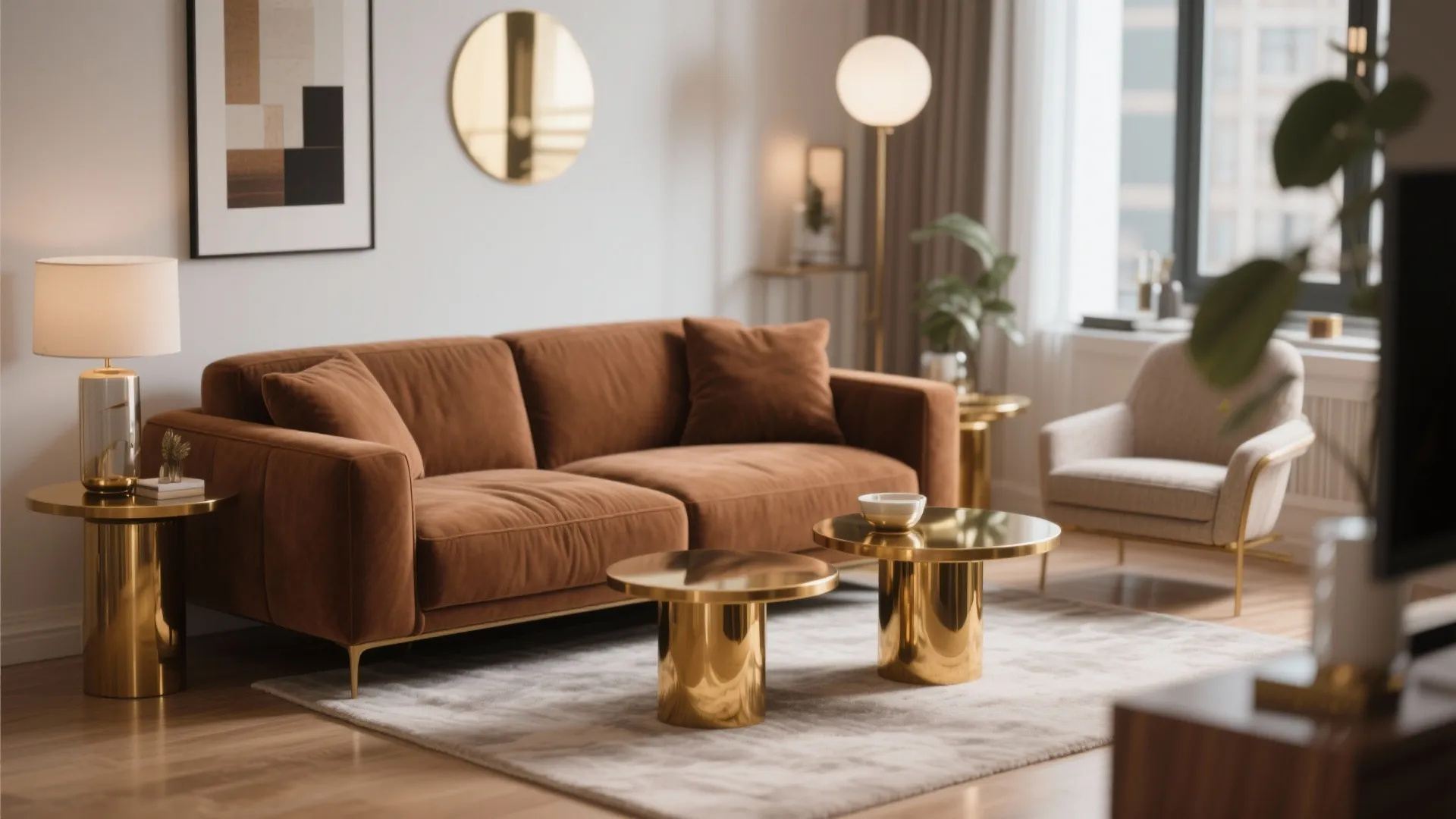 10. Combining Brown with Metallic Hues