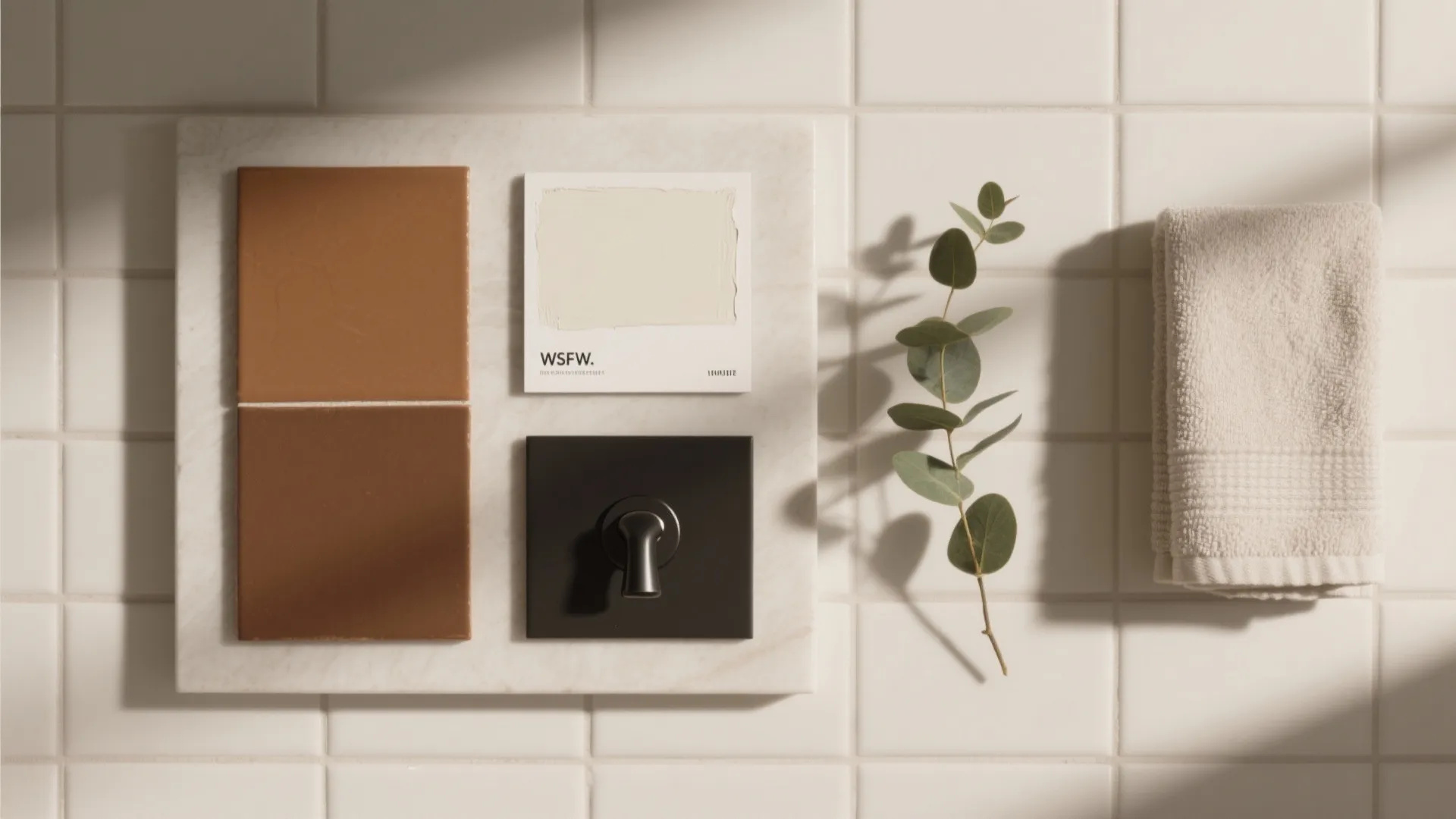 Warm Minimal Brown Tile Palette