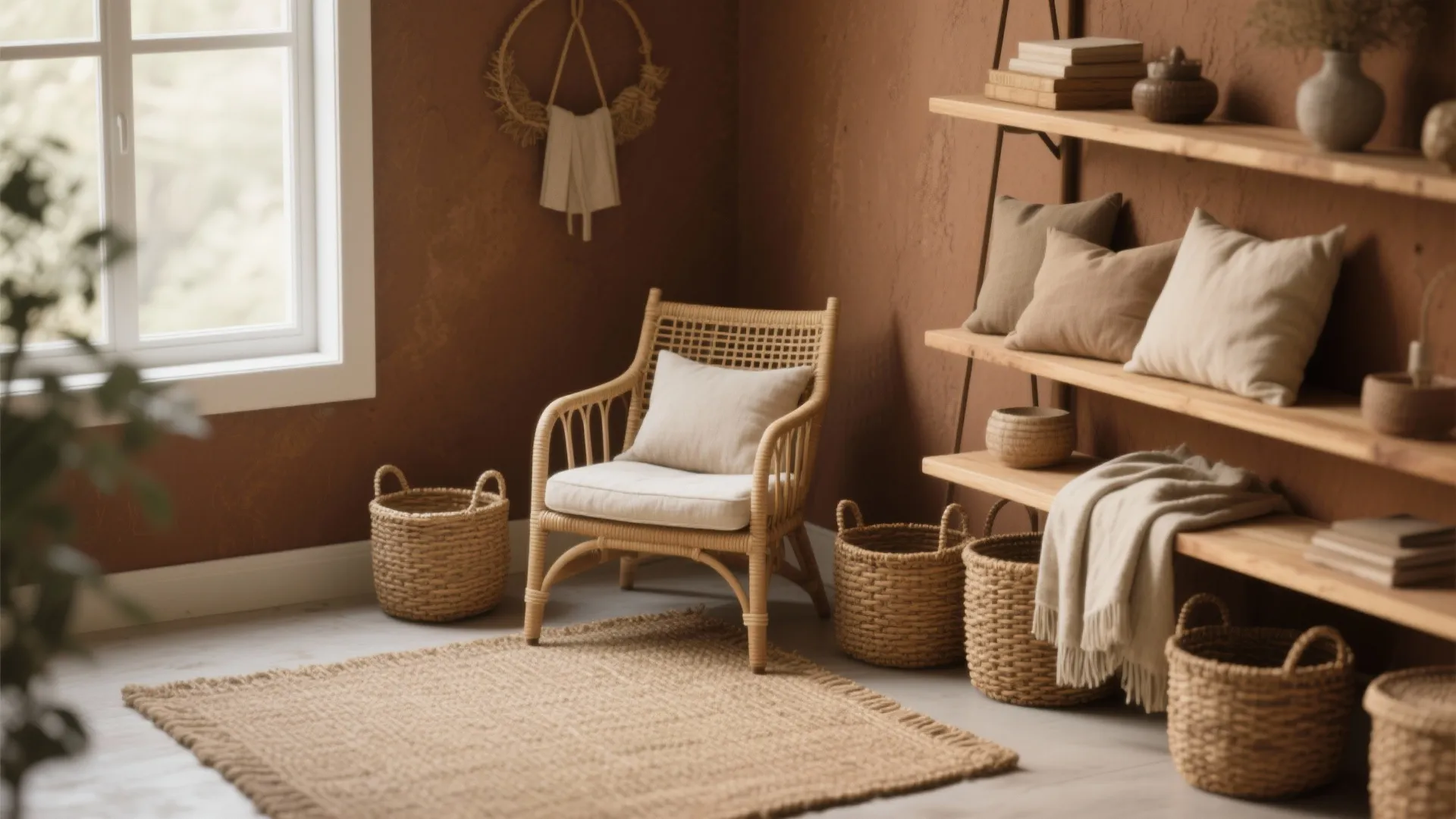 2. Pair brown with natural textures