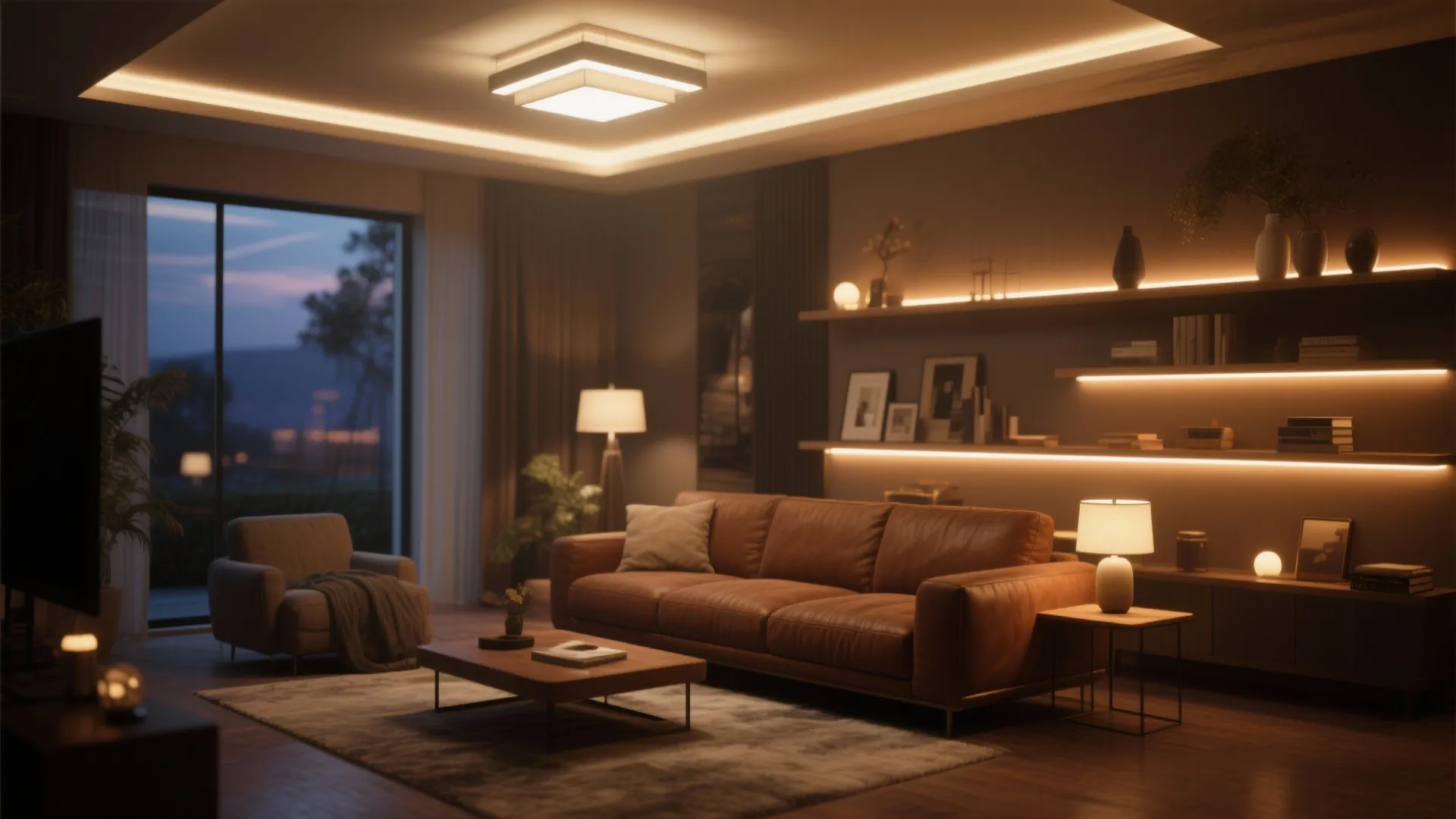 10. Layered Lighting for Evening Ambience