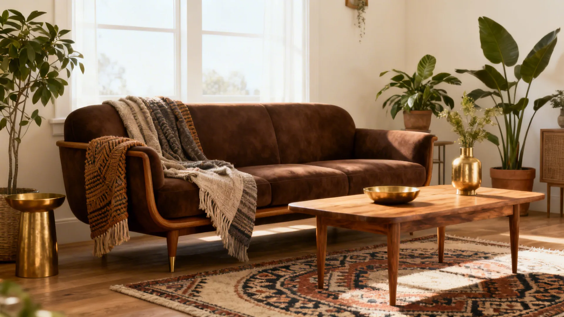 5 Living Room Colour Ideas for Brown Sofas