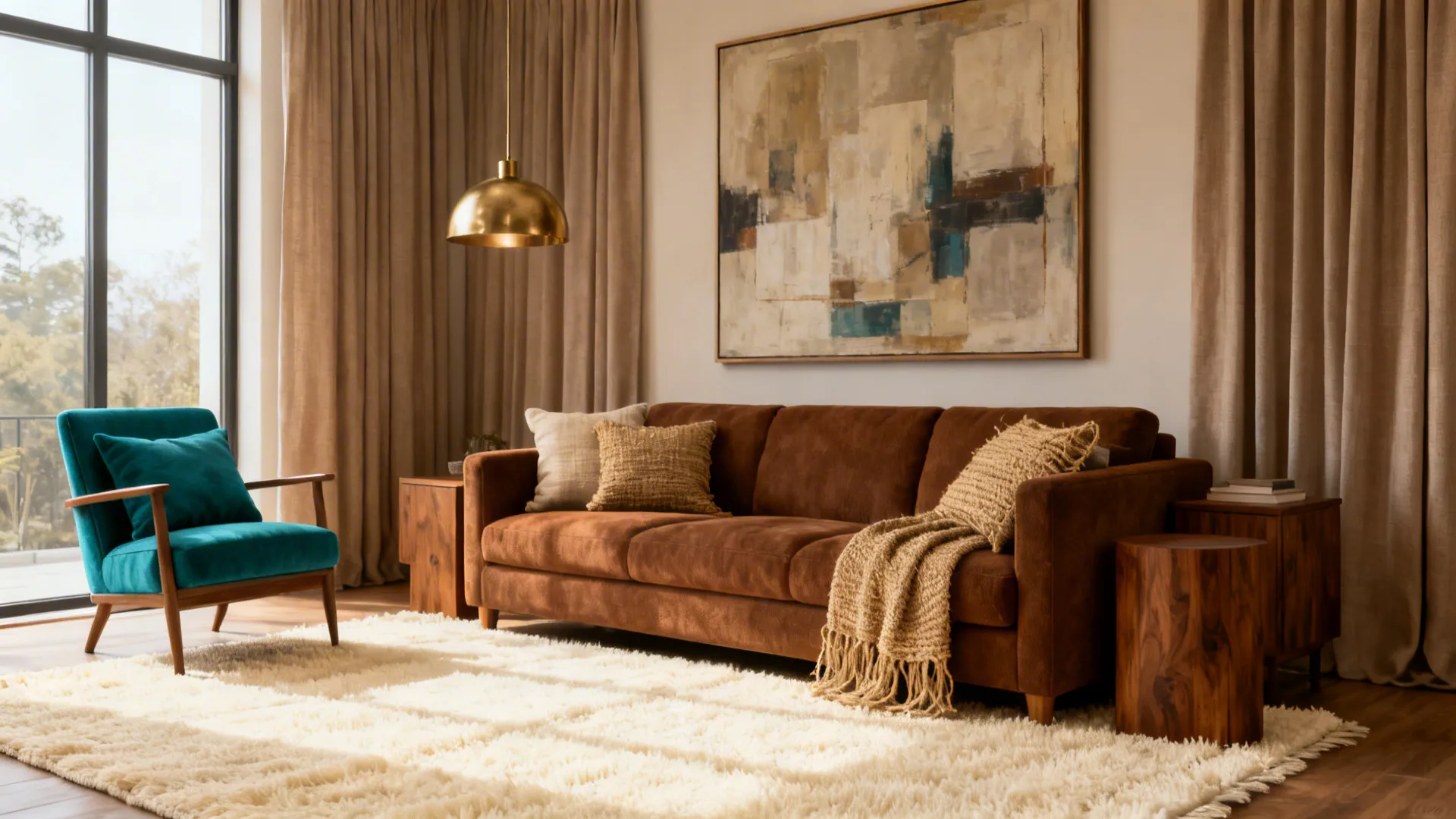 5 Living Room Ideas for Brown Sofas