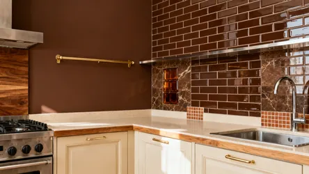 Kitchen Brown Wall Tiles: 5 Fresh Design Ideas