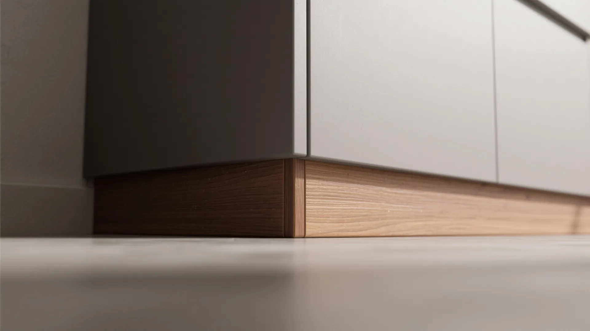 5. Accent brown trims and grey cabinetry