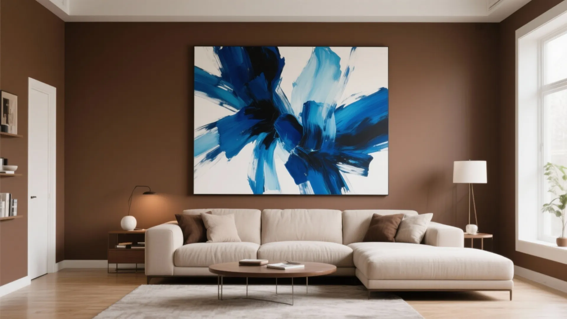 3. Bold Artwork as a Contrast