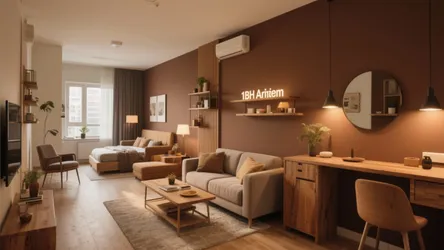 5 Best 1BHK Interior Ideas for Brown Walls