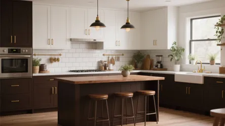 5 Kitchen Ideas: Brown and White Cabinets