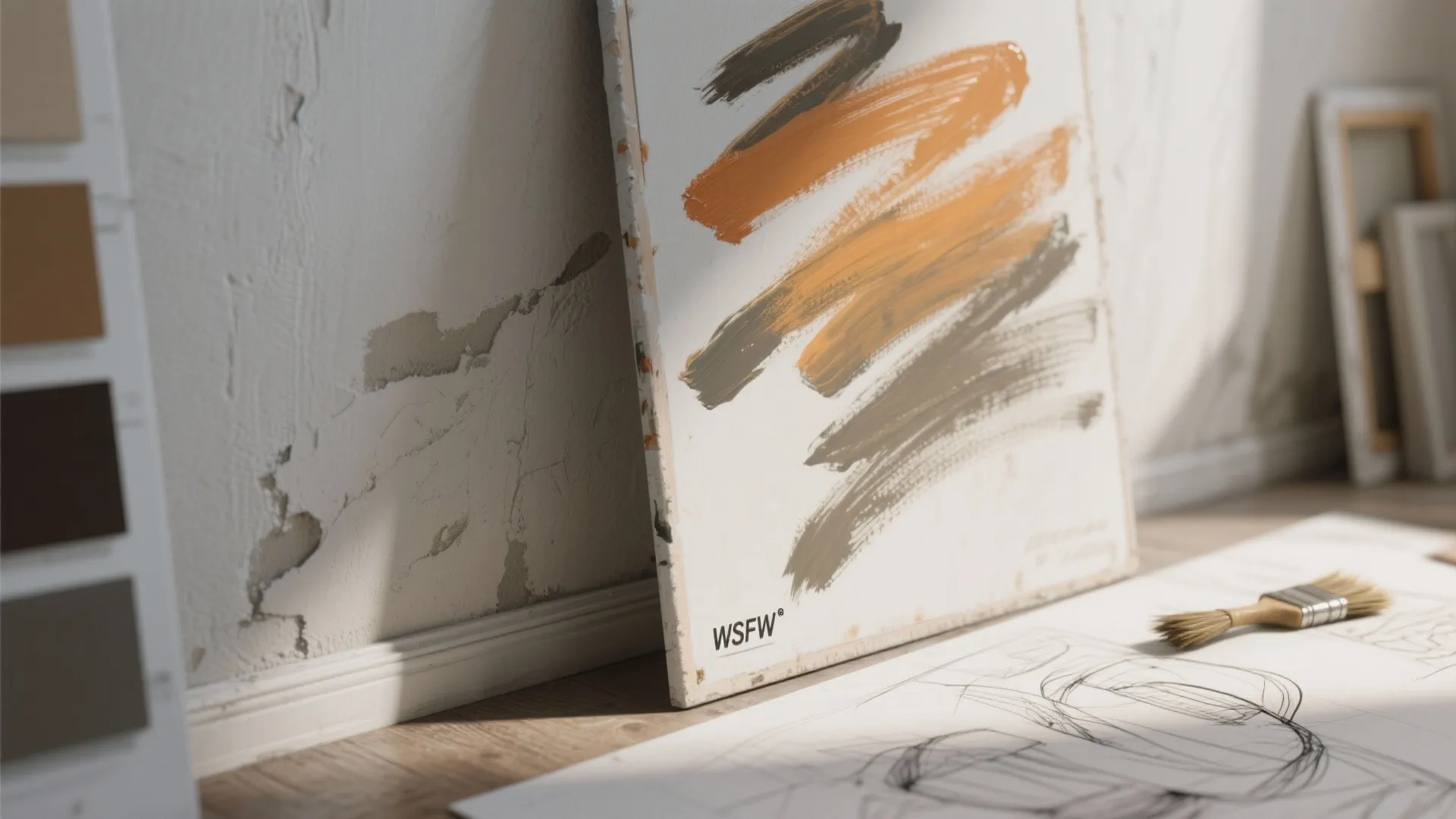 3. Painterly brush swipes