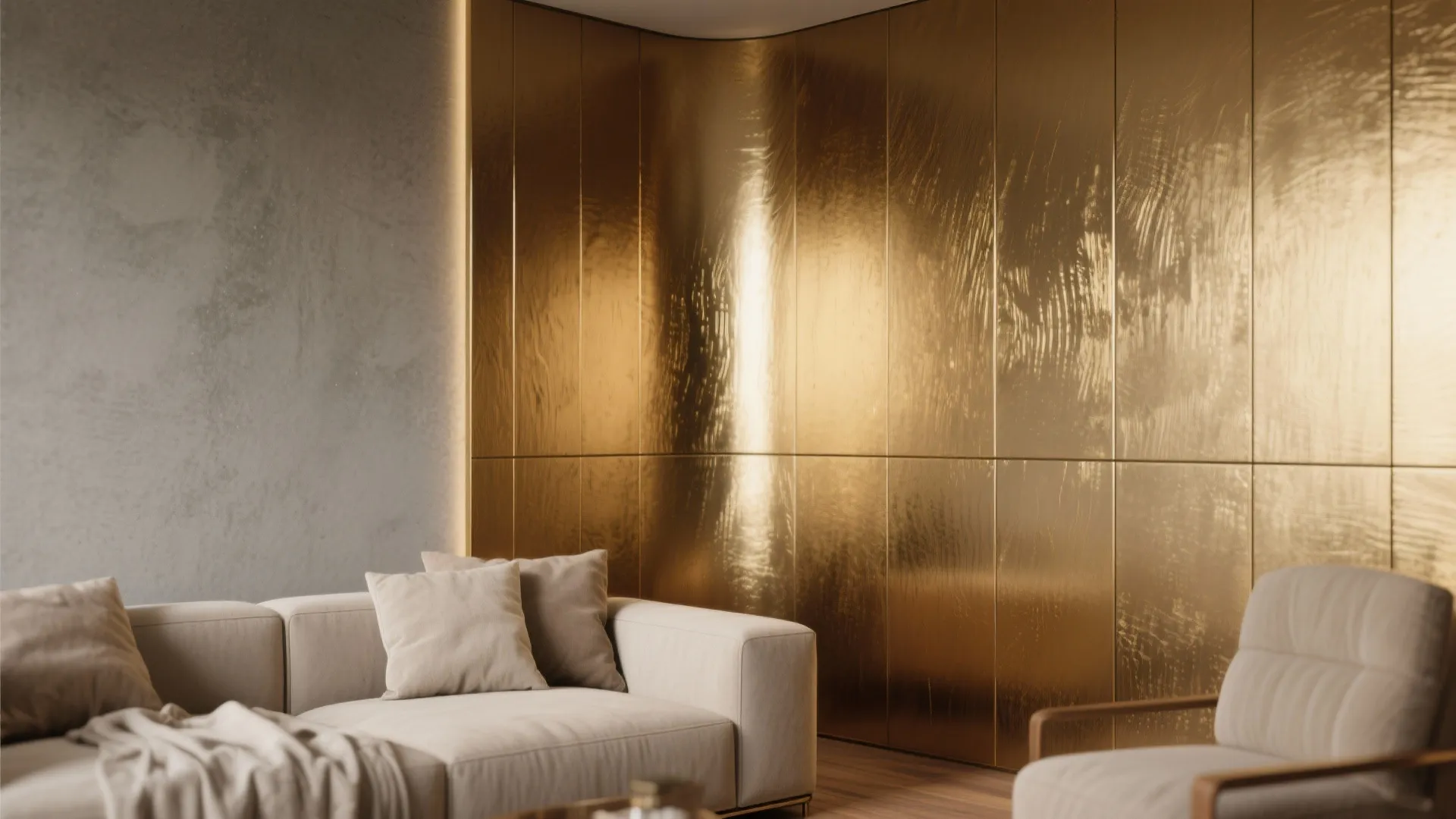 1. Brushed Metallic Accent