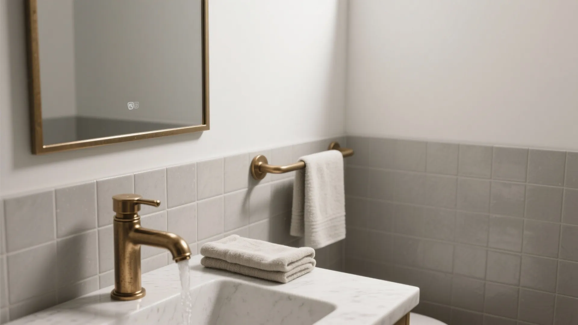 Brushed Brass Accents with Matte Neutrals