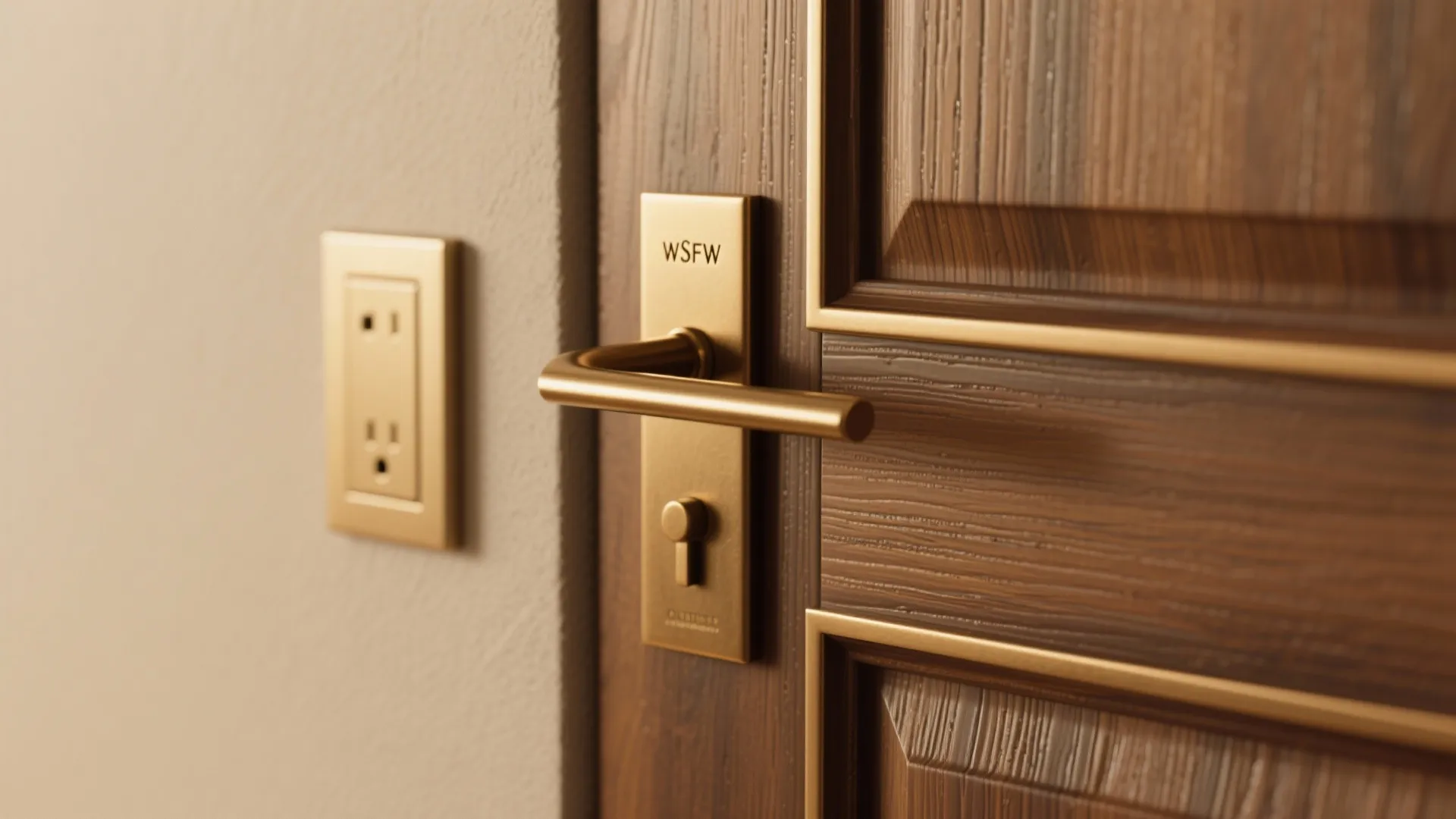 1. Brushed brass accents for warm contrast