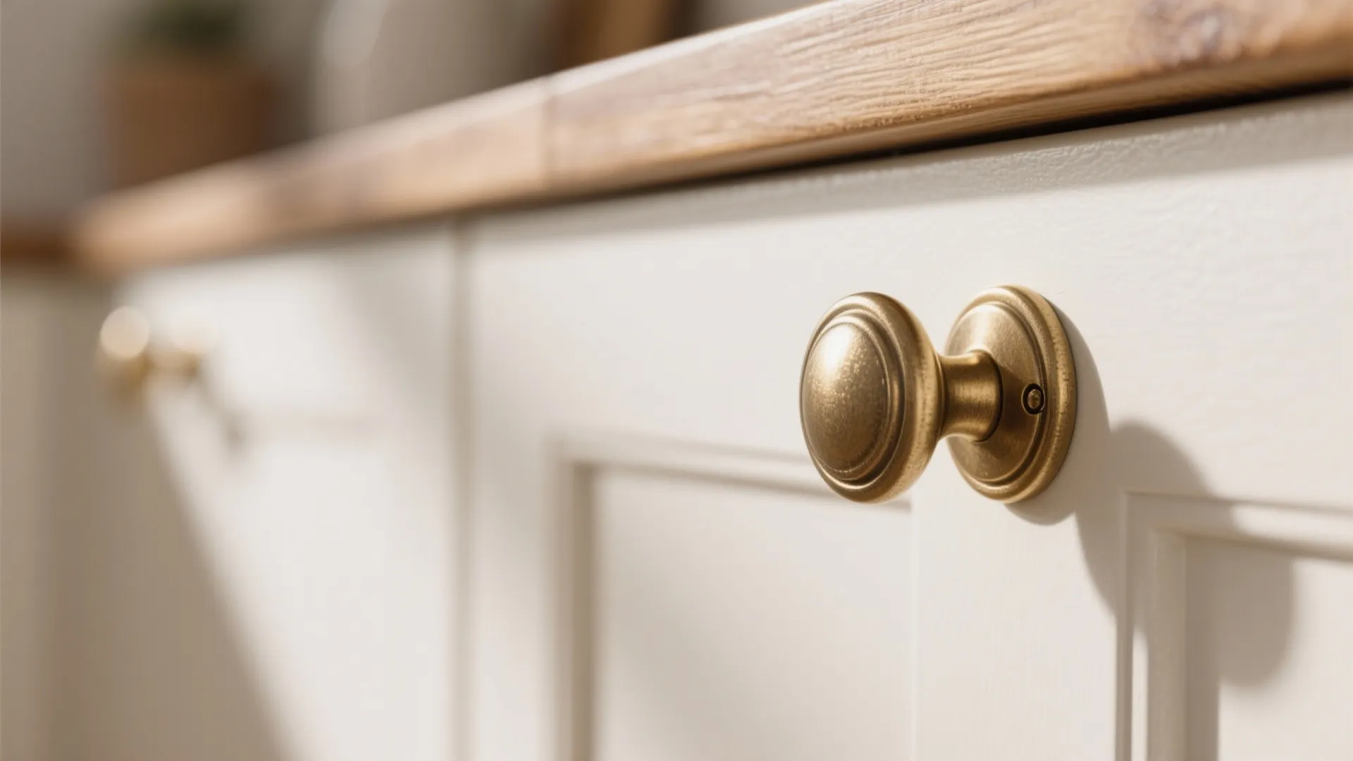 2. Brushed brass knobs