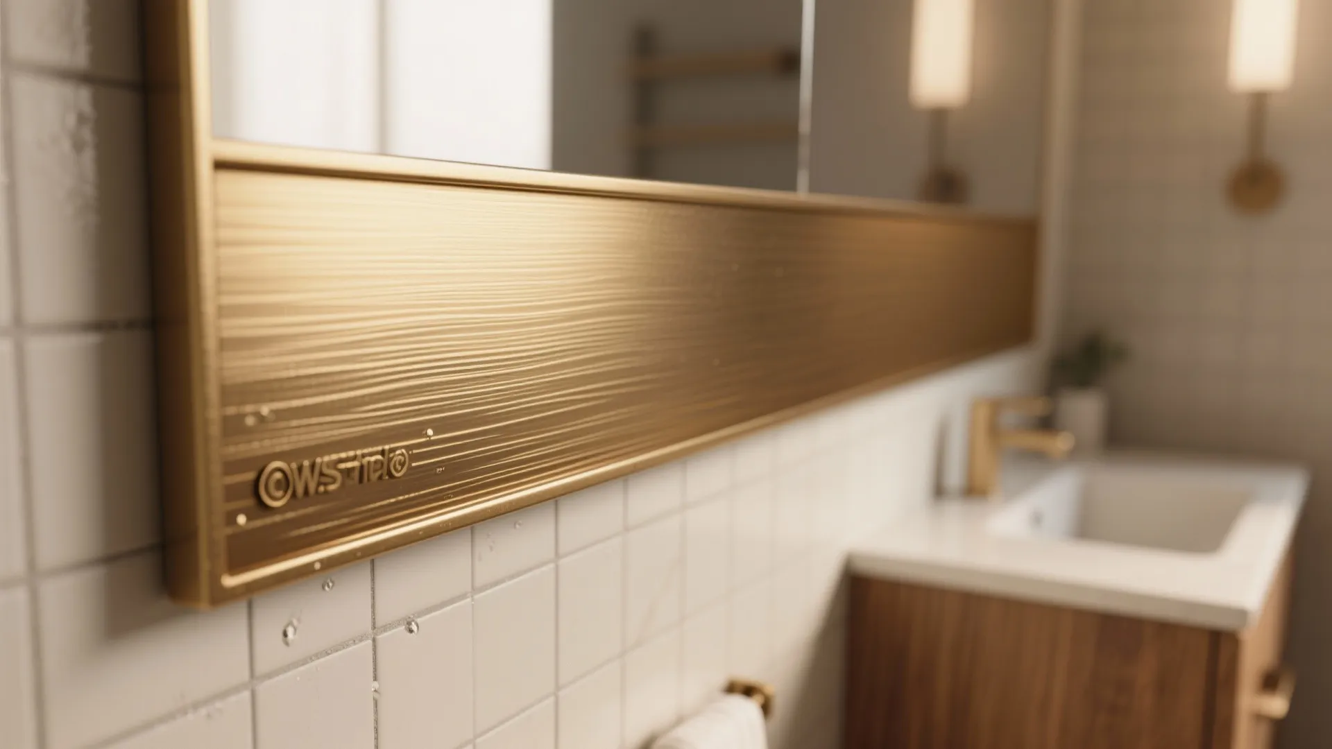 1. Brushed Brass Accent Panel