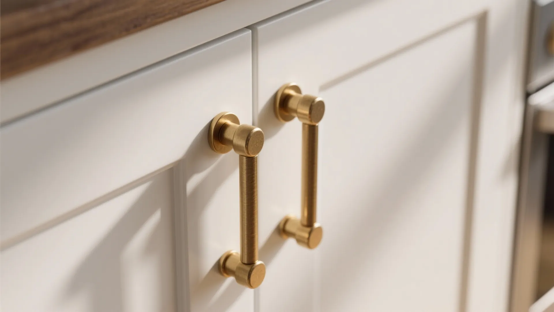 1. Brushed Brass Pulls