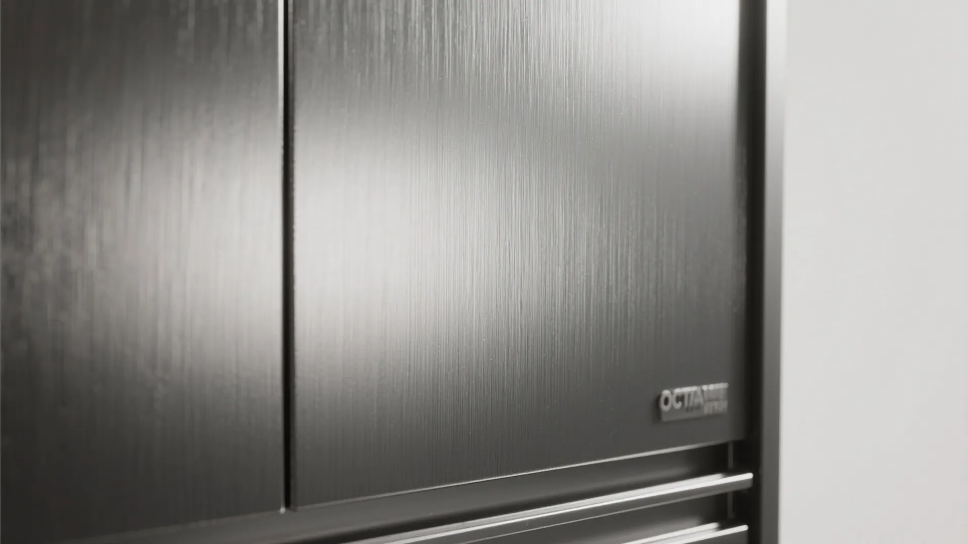 1. Full-Overlay Brushed Stainless Doors