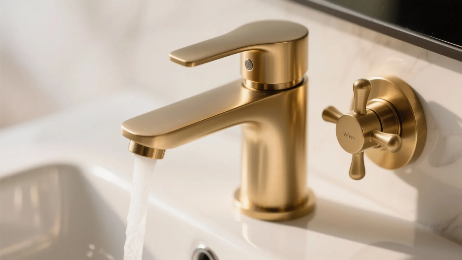 7. Brushed Gold Fixtures