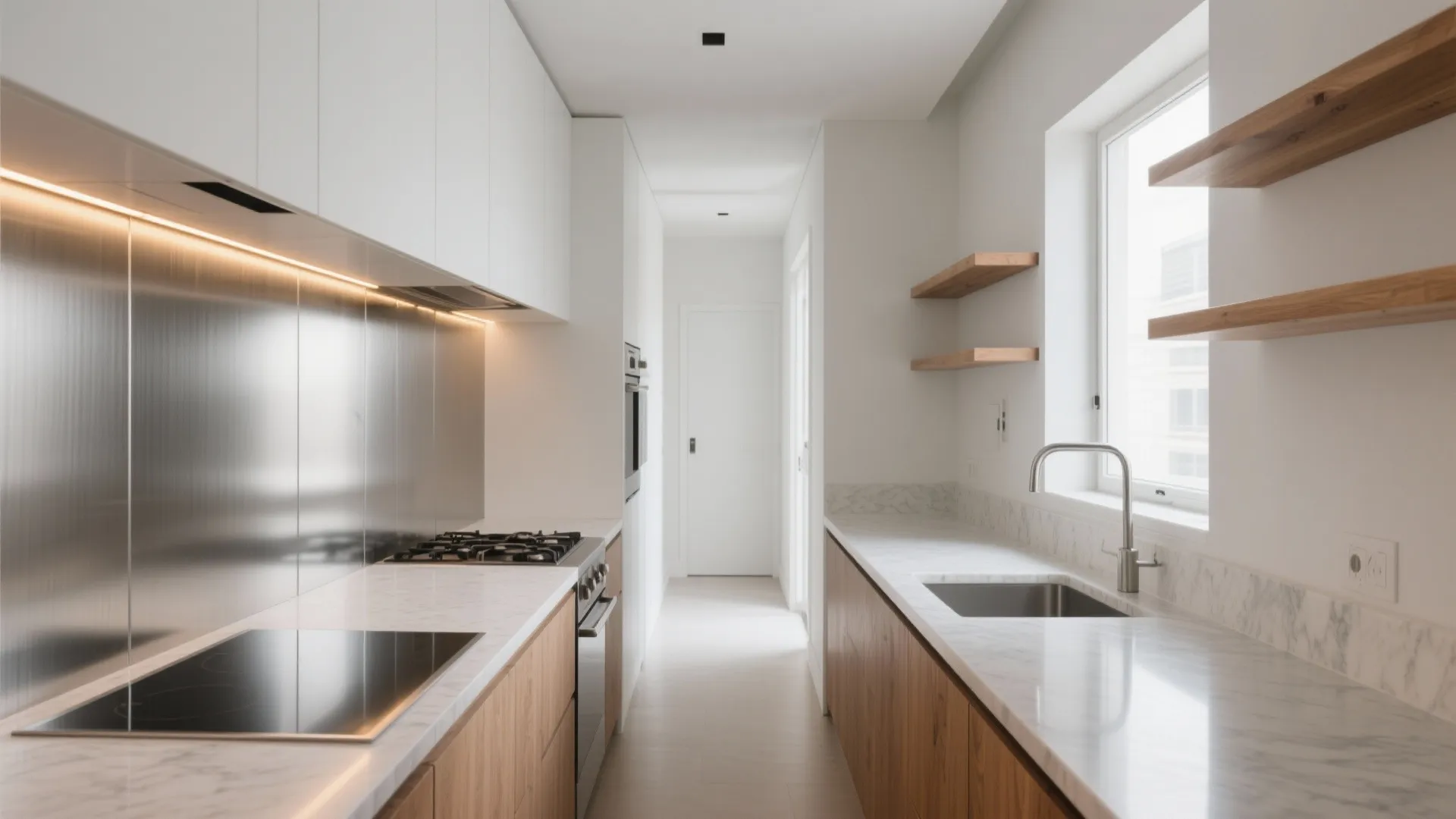 Brushed Stainless Accent Wall